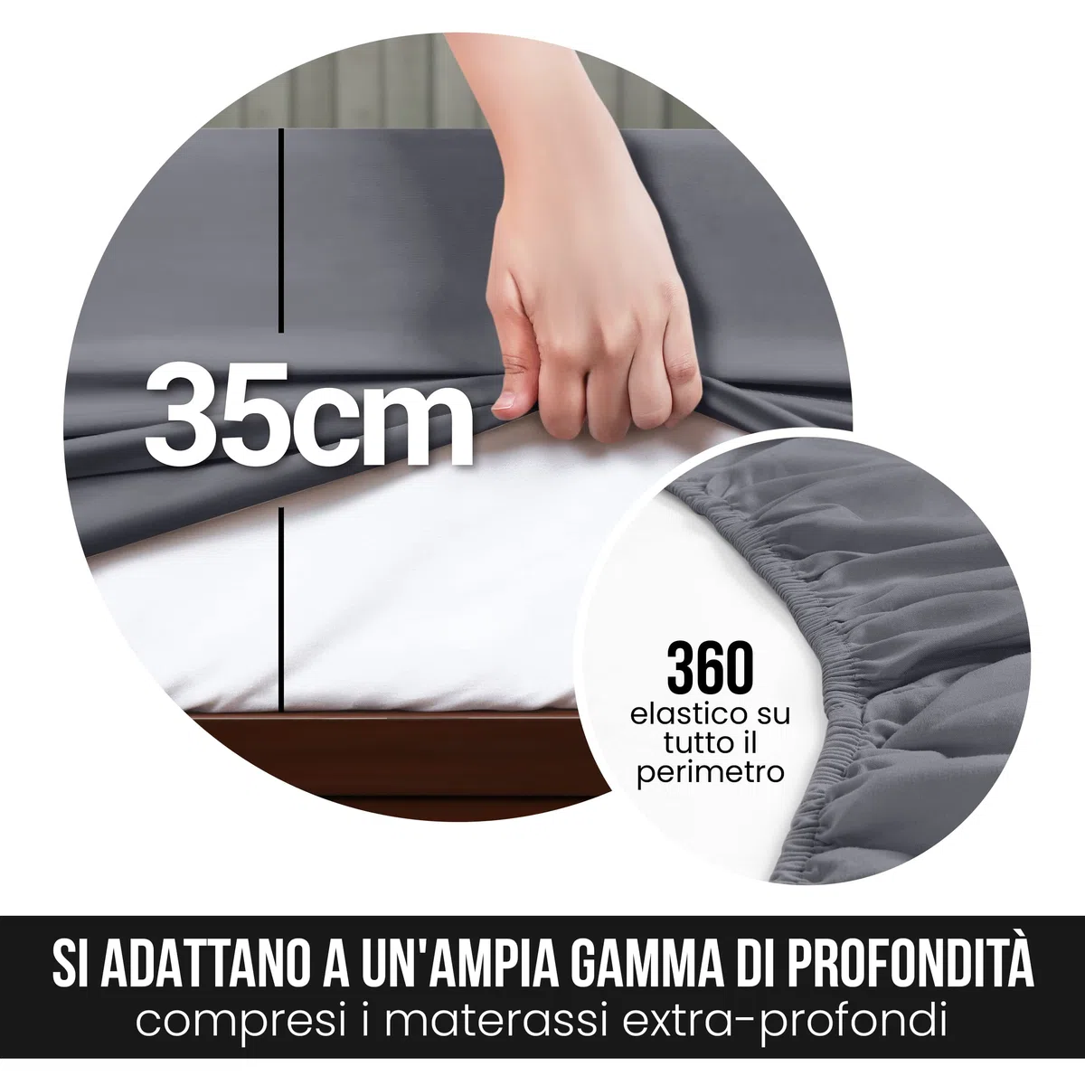 Utopia Bedding Set Copripiumino da 3 Pezzi - Copripiumino 135x200cm, Lenzuolo con Angoli 90x190cm, Federa 50x75cm - (Grigio, Singolo)