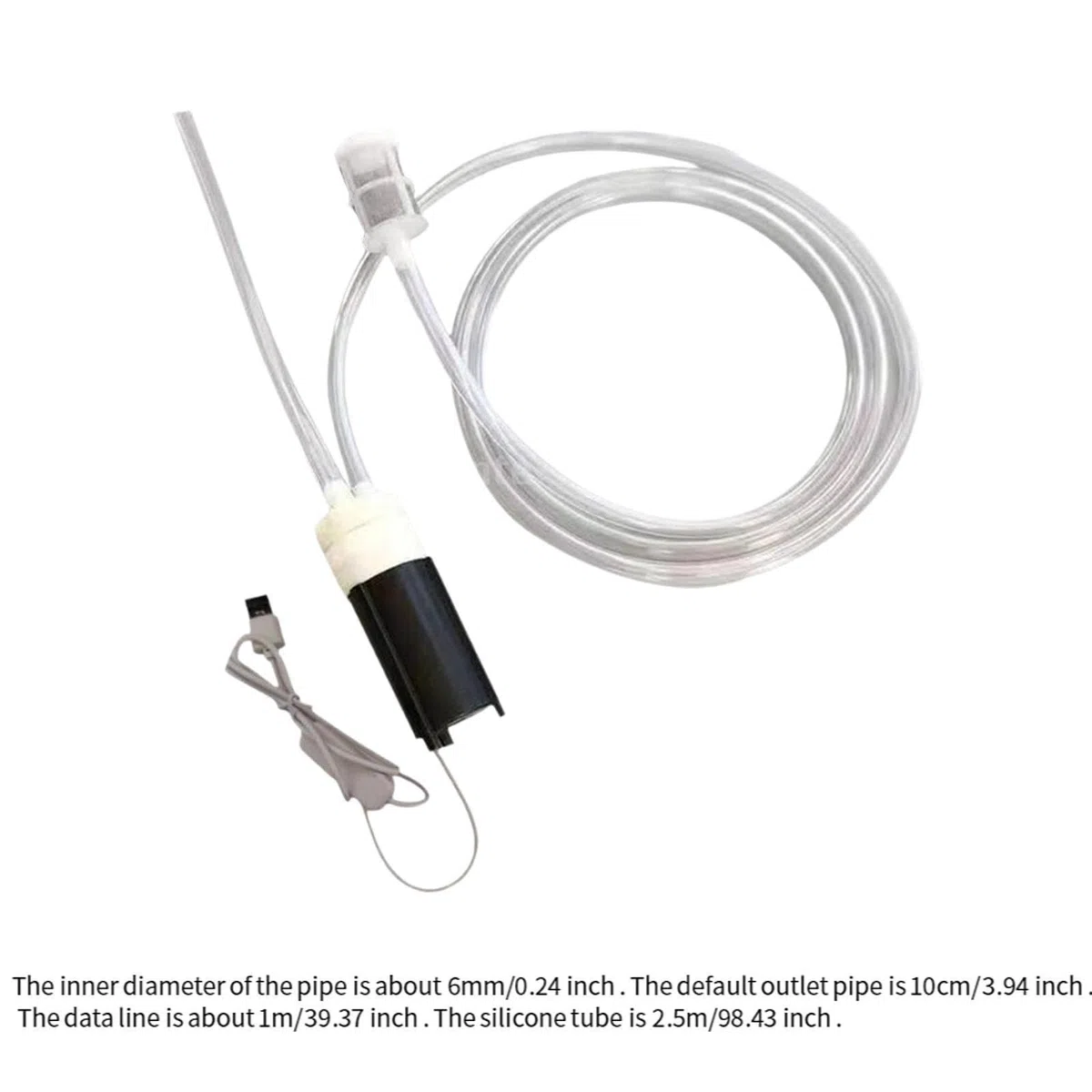 perfk Dispositivo di Aspirazione Del Vino Portatile Pompa a Sifone Tubo Flessibile Pompa Elettrica per Vino USB