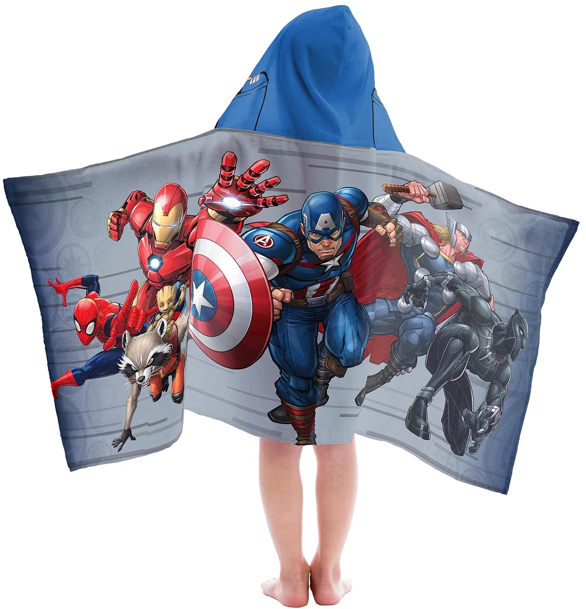 Jay Franco Avengers Creeper – Poncho Telo Avvolgente con Cappuccio 56 x 130 cm, 100% Cotone, per Bambini