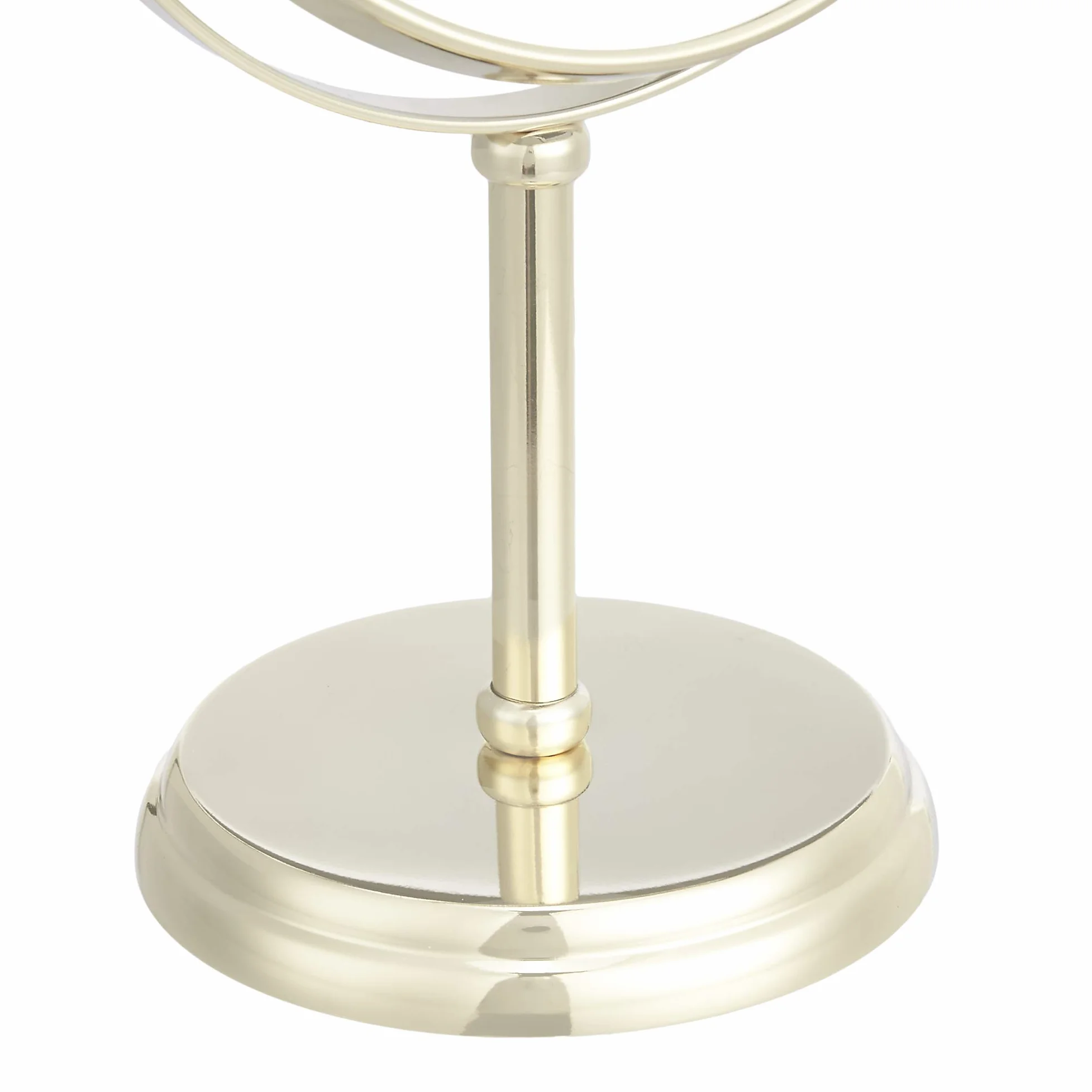 Amazon Basics Specchio Rotondo cosmetico Da tavolo, ingrandimento 1x/5x, 18.3 x 12.5 x 30 cm, oro, 7.2L x 4.92W cm