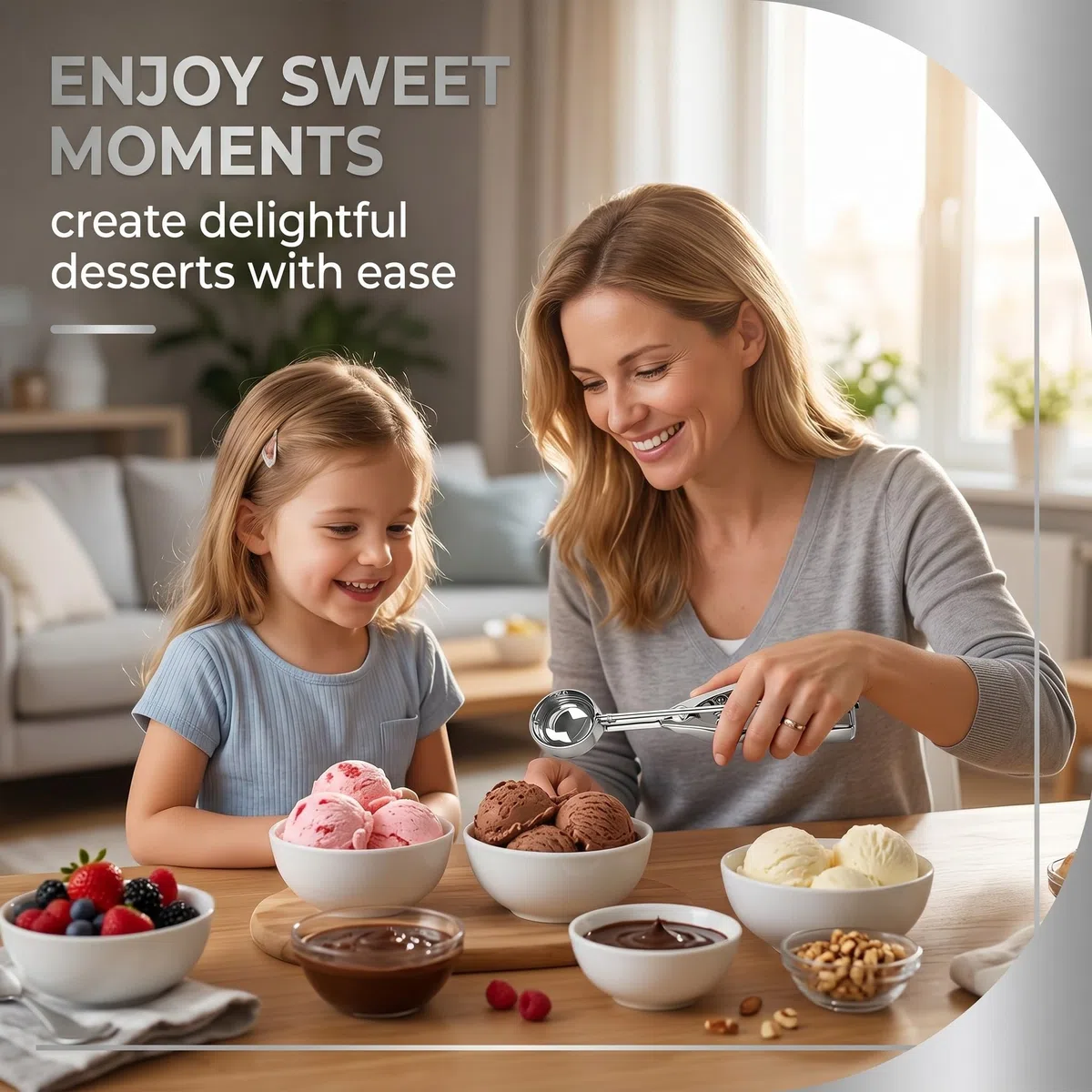 Cucchiaio 40mm per Gelato in Acciaio Inossidabile, Cucchiaio da Gelato, Paletta per Gelato, Levigato e Resistente, Per Gelateria e Uso Domestico