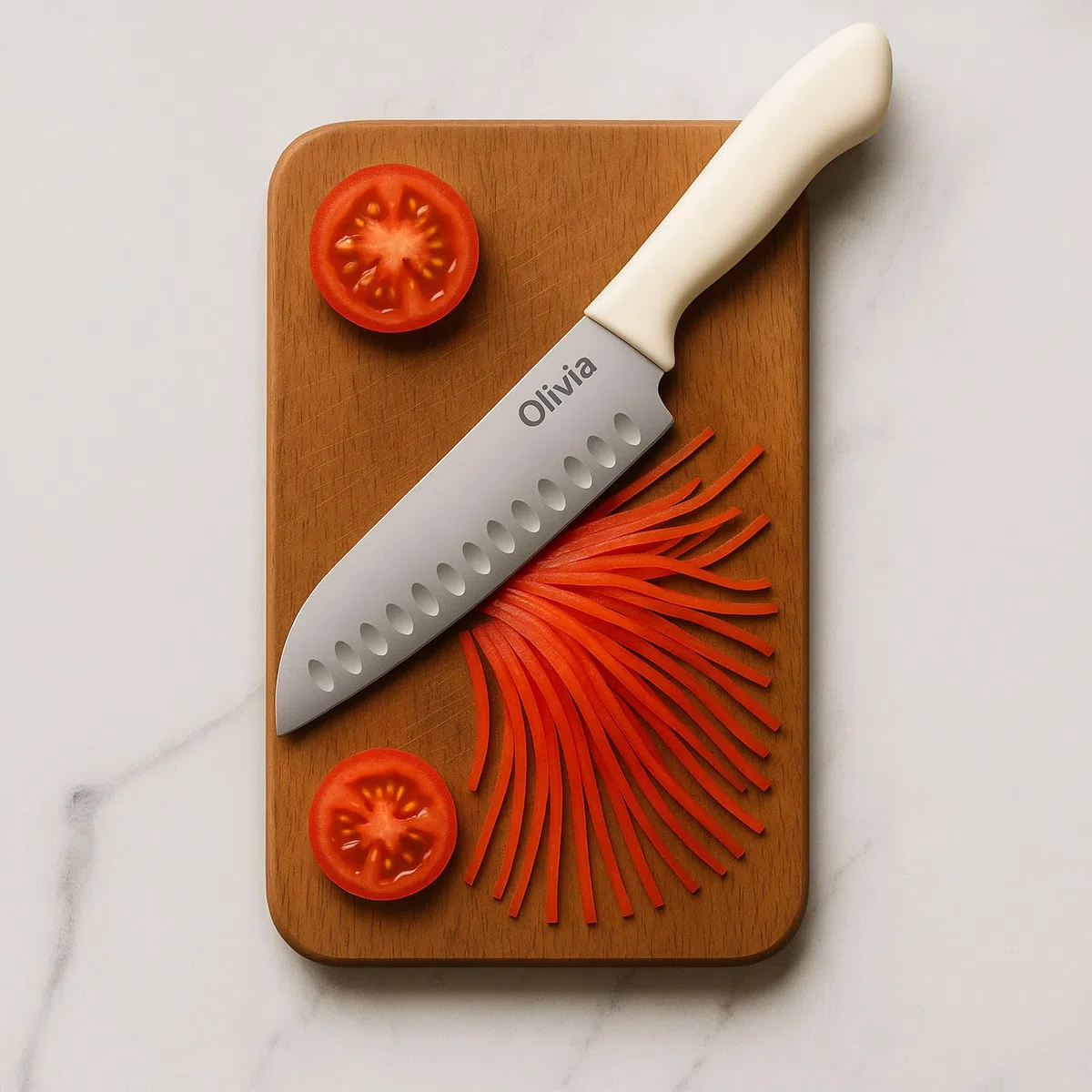 Coltello da Cucina Professionale in Acciao Inox - Lama da 17cm - Coltello affilato per tagliare Alimenti - Impugnatura Ergonomica in plastica - Coltello da Cuoco e Macellaio