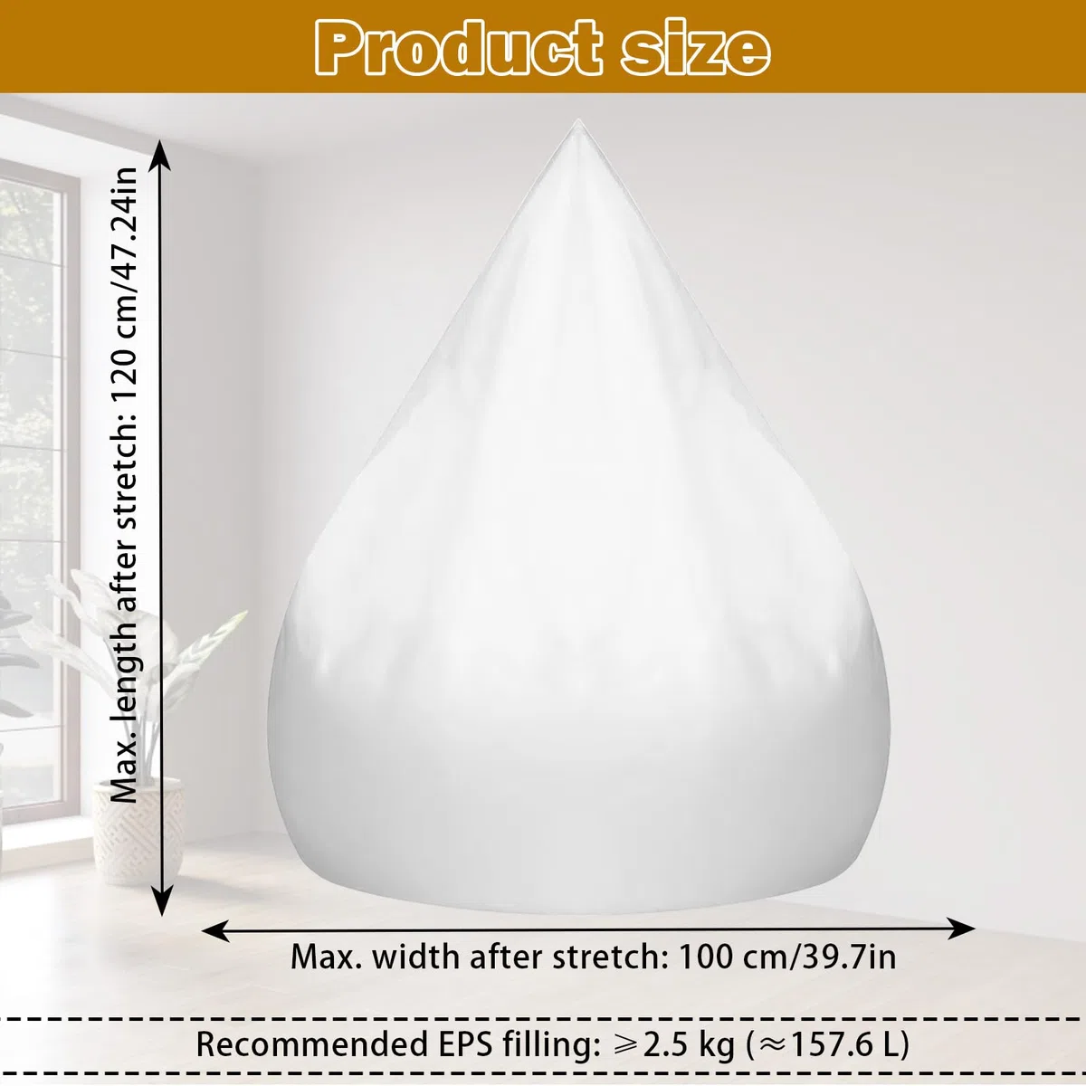 Fodera interna per pouf, solo rivestimento (senza imbottitura), per pouf, per pouf, di ricambio per pouf, rivestimento interno
