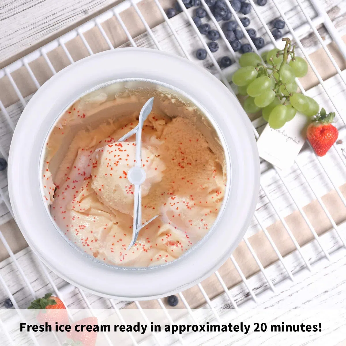 Vpcok Direct - Macchina per fare il gelato 1,5L Sorbetto e Yogurt Congela in 30 minuti