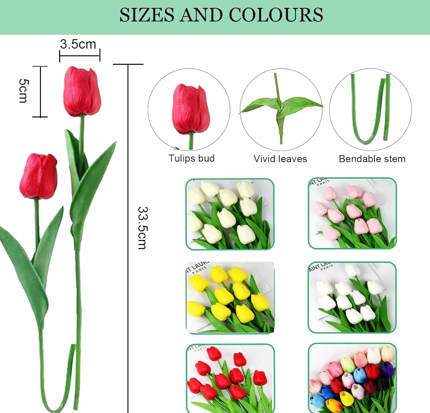 10 Tulipani Artificiali Arancioni - Mazzo di Calore, Energia e Gioia, Decorazione Floreale per Tavolo, Ufficio, Matrimonio, Festa & Finestre dell'Hotel