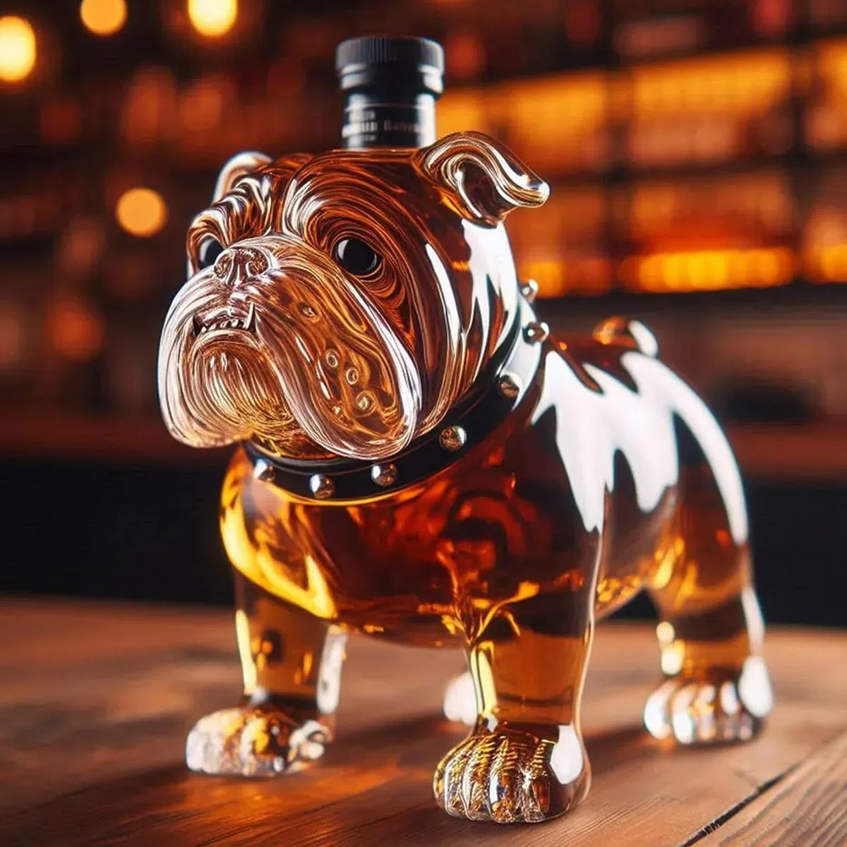 Bottiglia Whisky Bulldog, Decanter Liquori da Collezione, Oggetti Collezionabili Da Bar Per Hotel E Vetrine