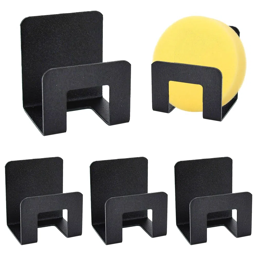 4Pezzi Porta Spugna per Lavello Nero,Porta Spugna in Acciaio Inossidabile,Porta Spugna Autoadesiva,Porta Spugna da Cucina,Scolapiatti Porta Spugna senza trapano,per Lavello della Cucina Bagno