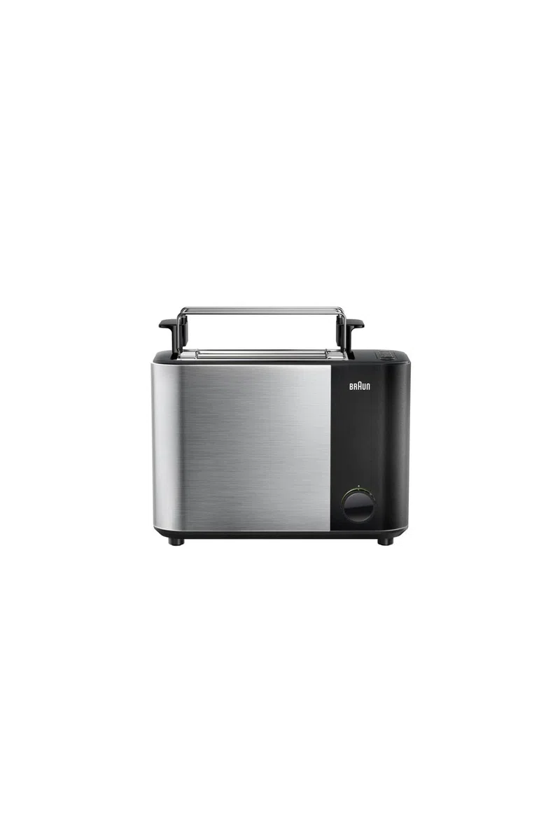 Braun Household HT5015.BK ID Breakfast Collection Tostafette con 13 livelli di tostatura, 3 funzioni, 4 sistemi di sicurezza, Dotato di scaldabrioches e coperchio antipolvere, Nero/acciaio INOX