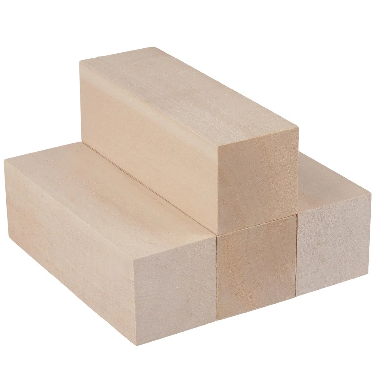 4 blocchi per intaglio in tiglio, 15 x 5 x 5 cm, blocchi di legno naturale di tiglio, blocchi per intagliare, modellare, dipingere artigianato artistico fai da te