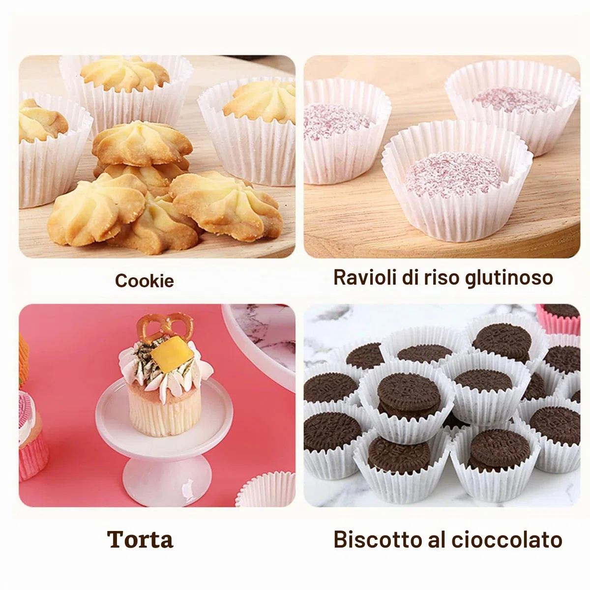 MIVAIUN 1000 Pz Piccoli Pirottini di Carta Bianchi per Cupcake Pirottini di Carta per Muffin, Cupcake, Caramelle al Cioccolato, Resistente al Grasso (Bianco)