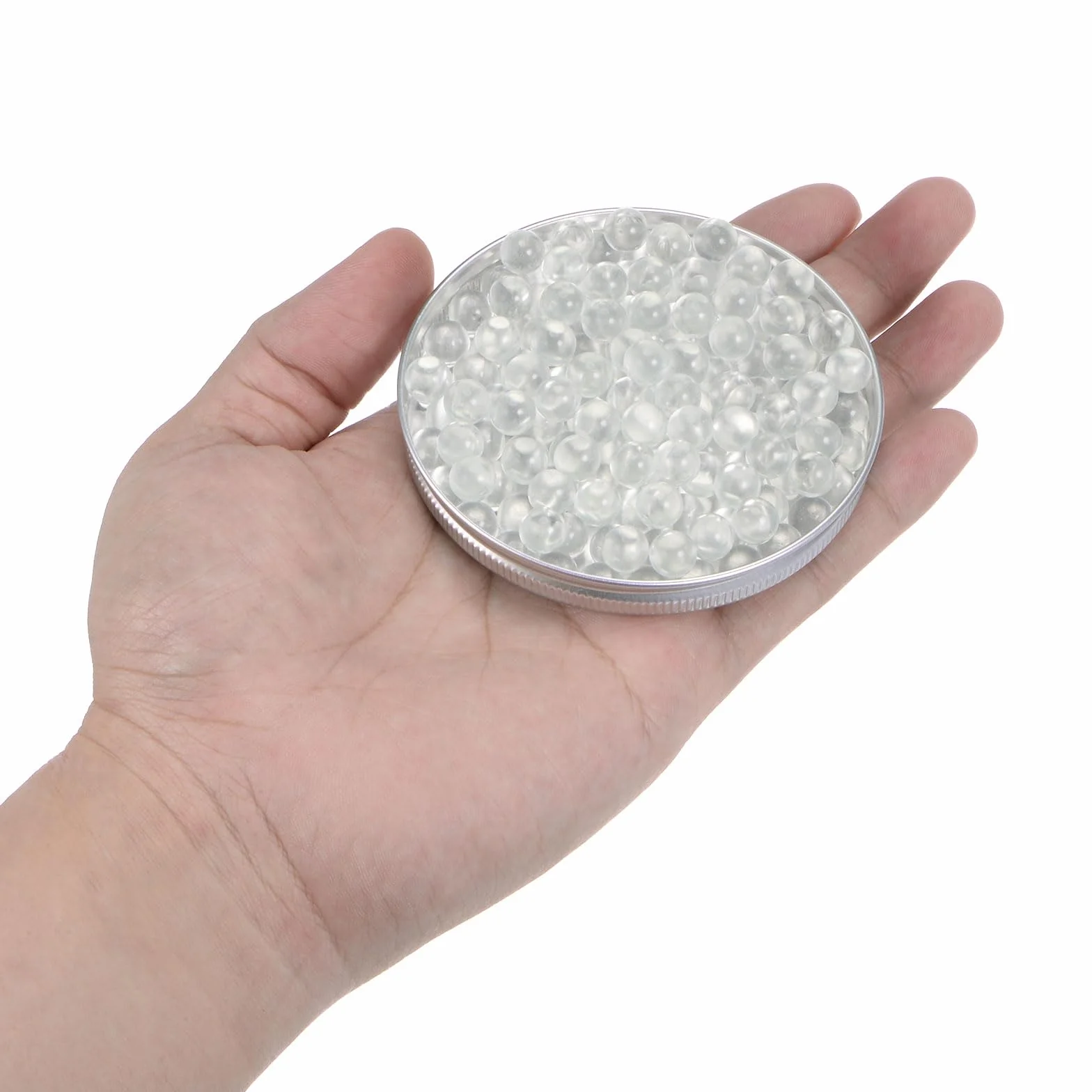 QUARKZMAN 150pz Vetro Sfera Bollente Pietre 8mm Soda Lime Vetro Perle per Bottiglia Scuotere Mischiare, Trasparente