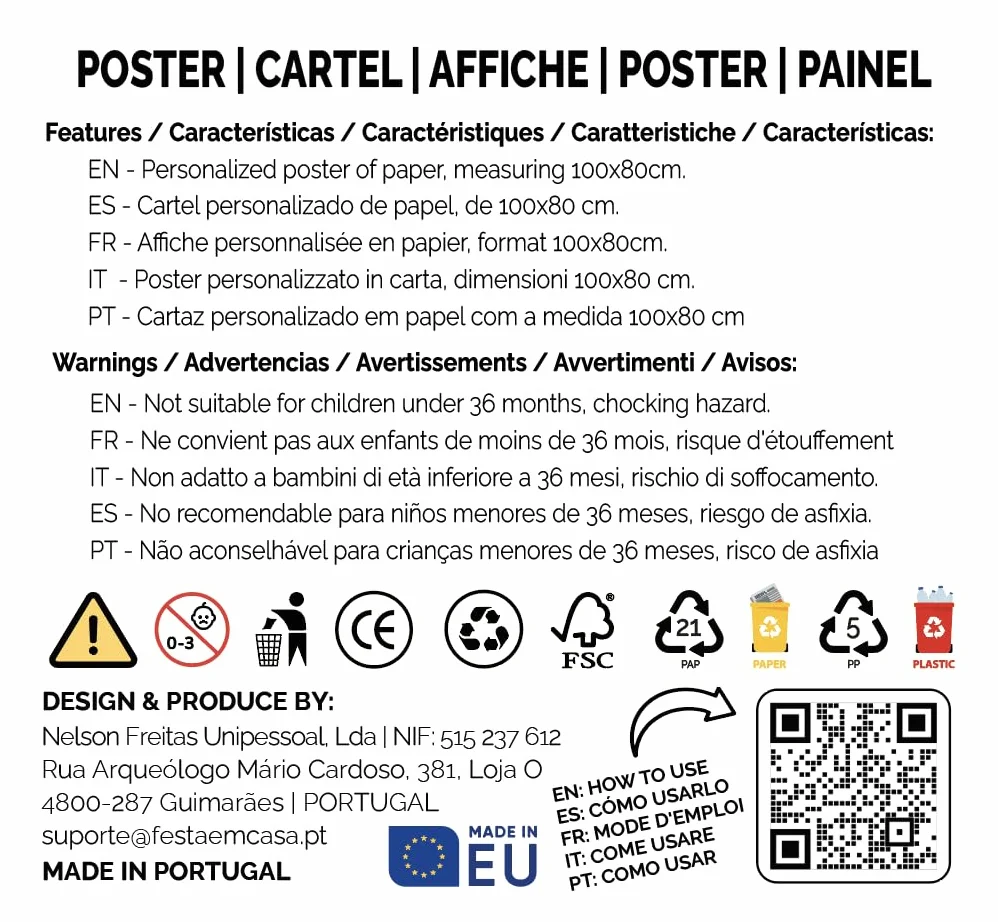 Poster Personalizzato Htx6, 100x80 cm, Striscione di Compleanno, Decorazione Htx6