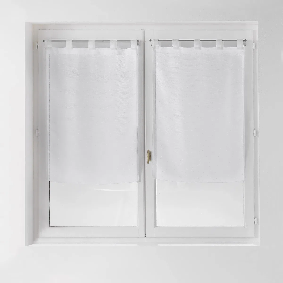 douceur d'Intérieur Dandy, passanti coppia destra 2 x 60 x 120 cm, velo, fili, tagli Dandy, poliestere 120 x 60 cm, Poliestere, bianco, 120x60x1 cm