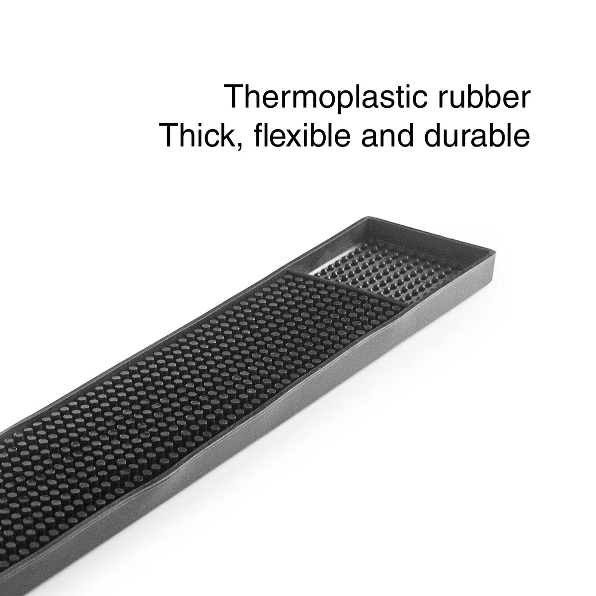 Lacor - 62628-100% Non-Slip Thermoplastic Rubber Bar Mat, Avoid Cocktail or Drinks, BPA Free, Measurements 60 x 8 x 1.8 cm, Black