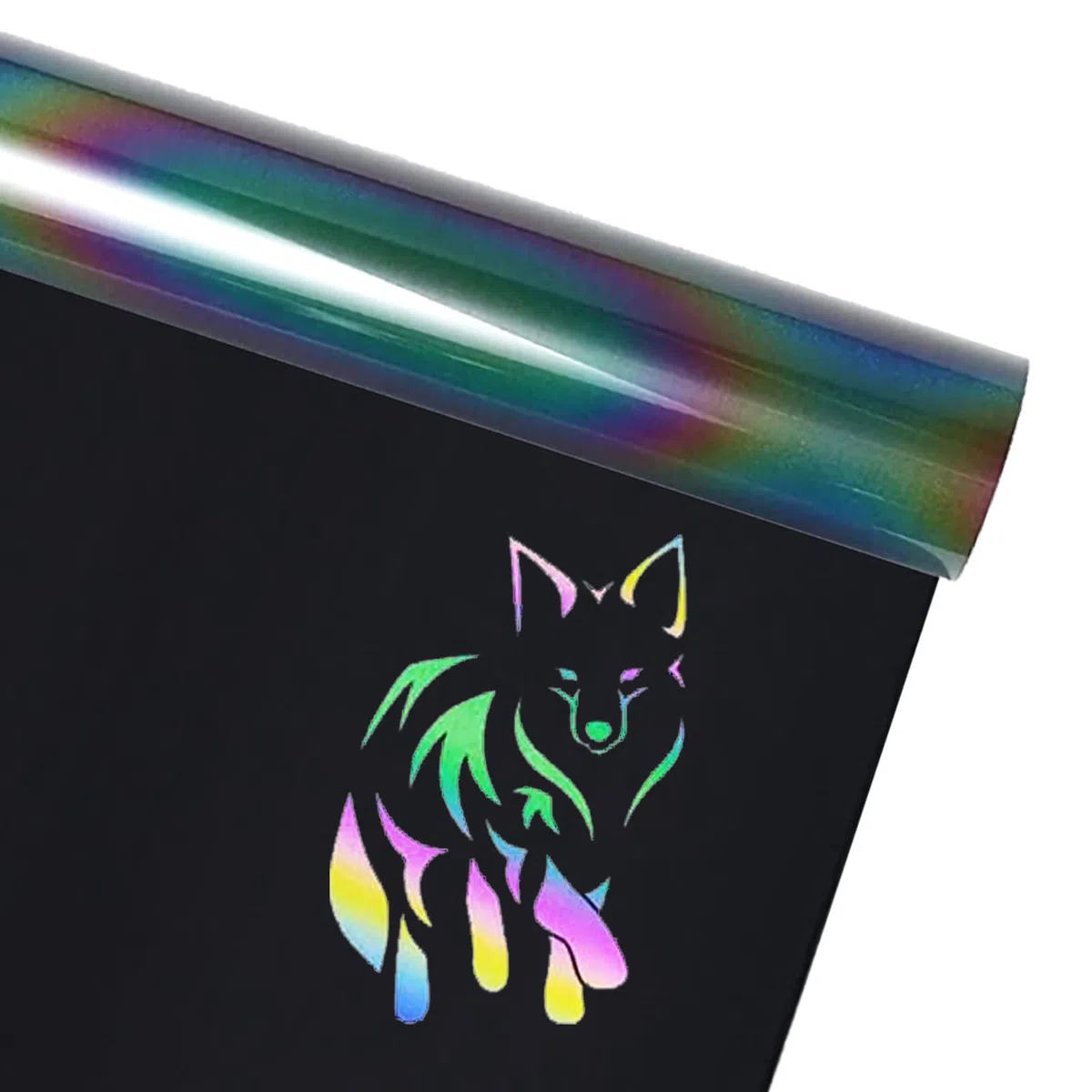 FOSER Pellicola per plotter, riflettente, per plotter arcobaleno, 30,5 cm x 1,5 m, in vinile, colori sfumati, per t-shirt, tessuti (Arcobaleno Riflettente)