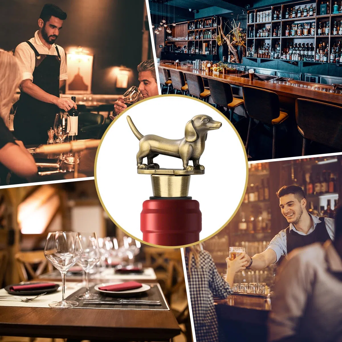 Perfetto come regalo per bassotto, chiusura per vino, bassotto, decorazione per compleanno, regalo di compleanno per gli amanti del bassotto, tappo per vino e champagne