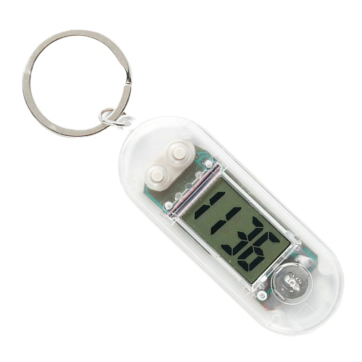 Teksome Orologio Digitale da Portachiavi,Ciondolo Orologio per Borse | Mini Orologio da Tavolo Orologio Elettronico Portatile per Studio