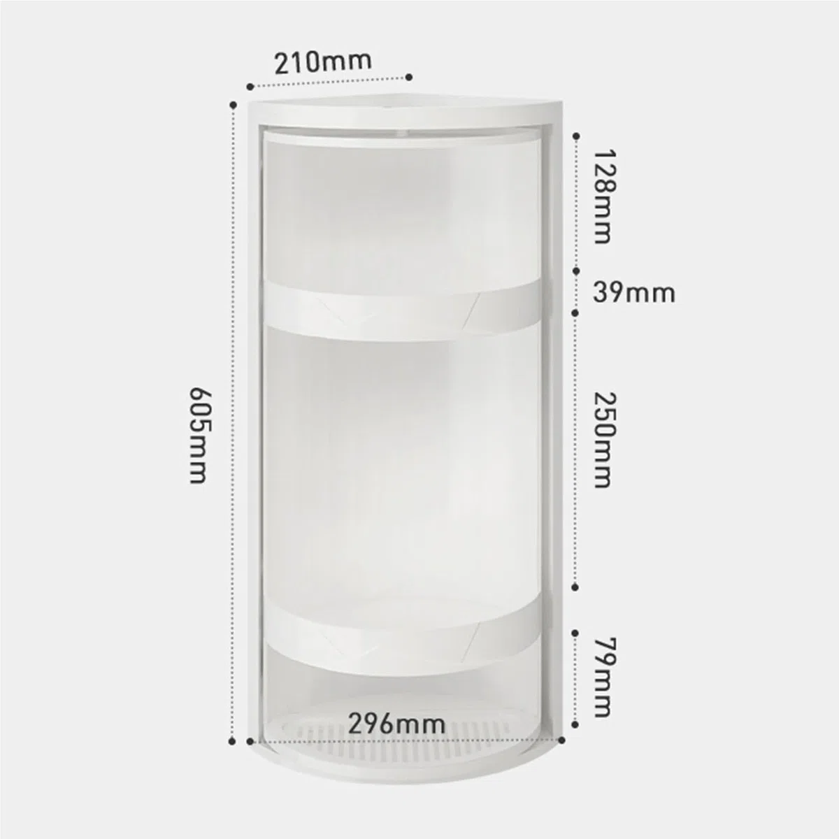 Scaffali for scaffali cosmetici for armadietti angolari impermeabili con ripiano triangolare rotante a 3 strati for la cucina del bagno per soggiorno, camera da letto