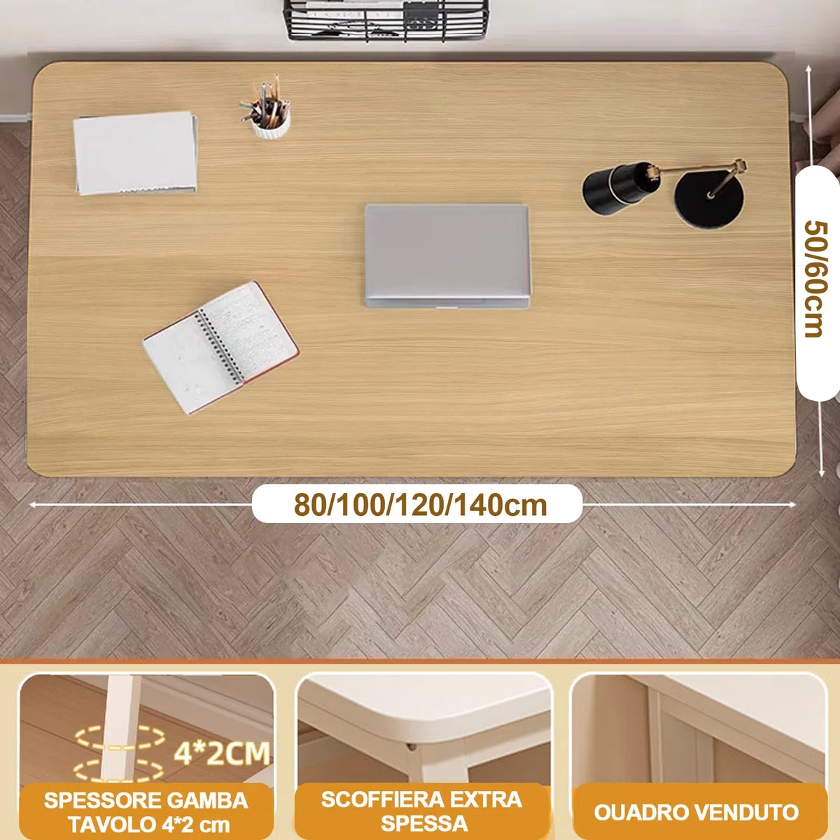 Tavolo Scrittura Stile Minimalista, Scrivania Computer, Scrivania Ufficio Casa Moderna per Camera