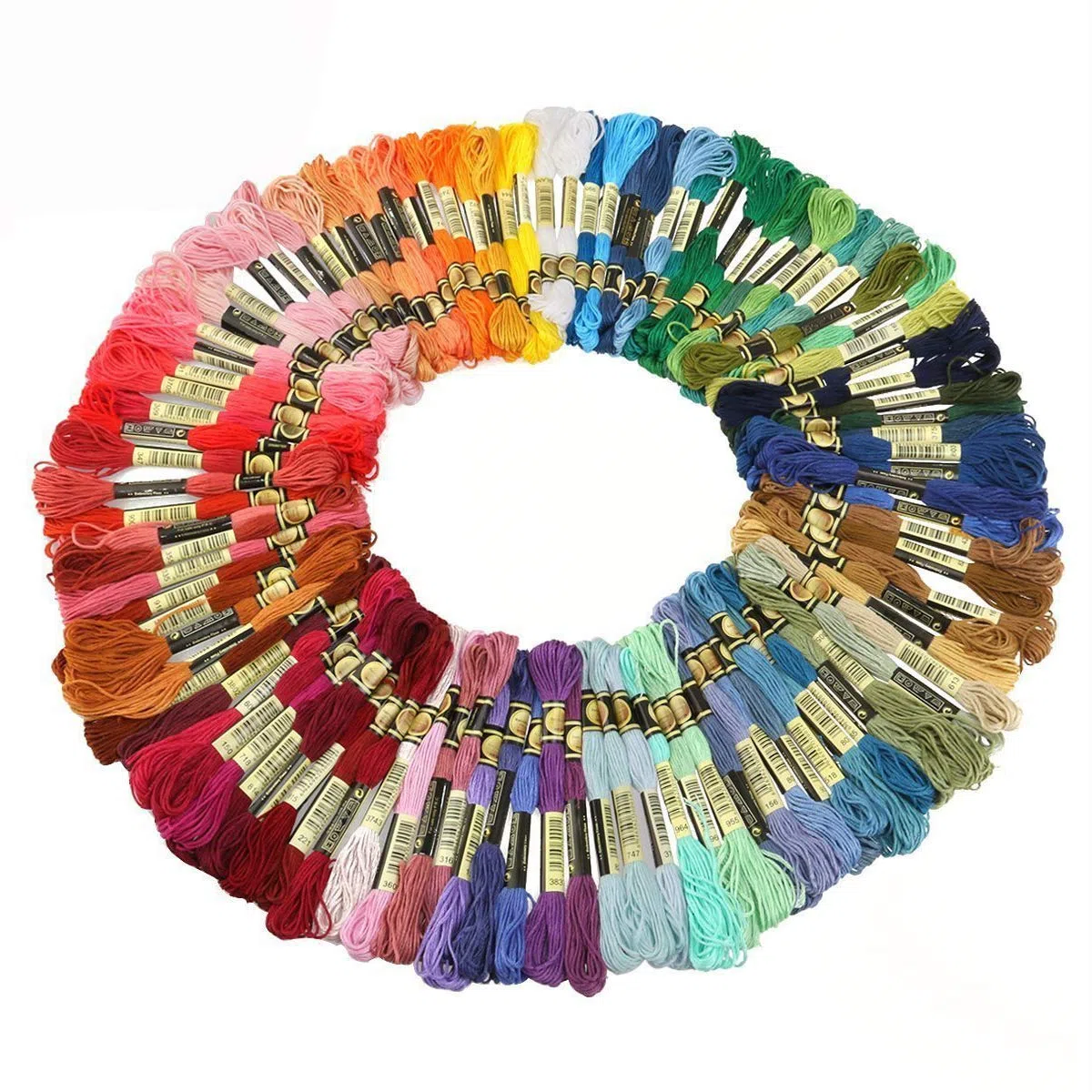 Matassine Punto Croce,100 Colori Ricamo Morbidi Filo da Ricamo Poliestere Punto Croce Kit,100% cotone