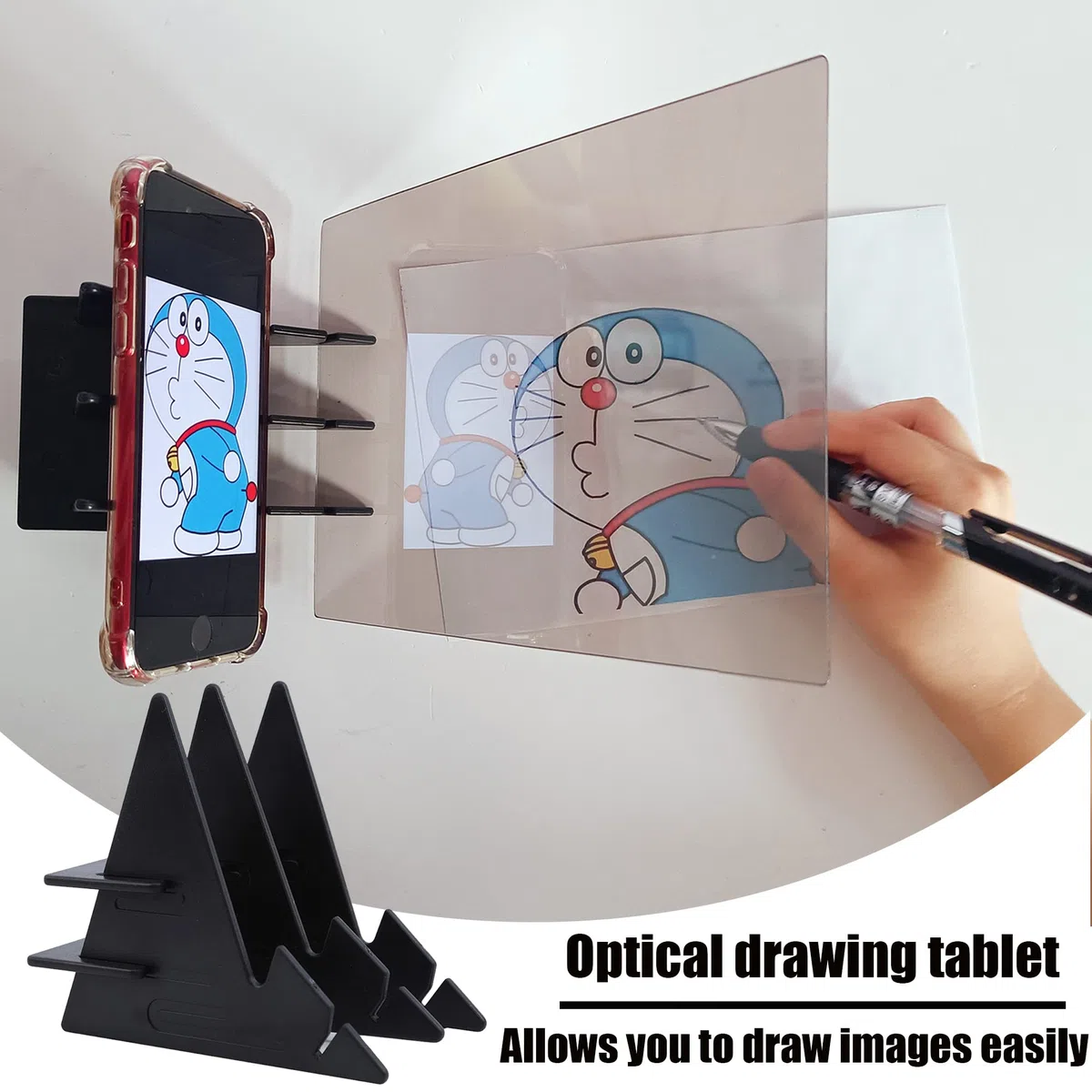 ZAHD Tavolo da Disegno a Specchio Ottico proiettore da Disegno Tavolo da Pittura Ottico Strumento da Disegno Ottico per Tavolo da Disegno Ottico Principianti con Ombra artefatto Schizzo Artigianato’