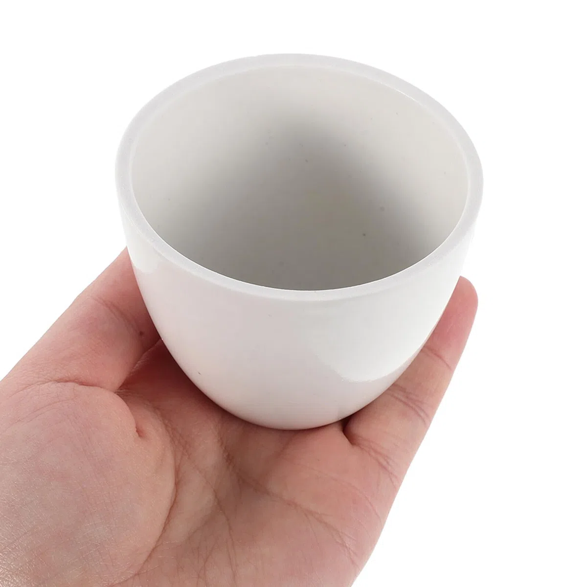 NOLITOY Crogiolo per Fusione di Metalli in Ceramica Bianco da 150ml e Design Compatto Elevata Resistenza al Calore per Laboratori e Fusioni