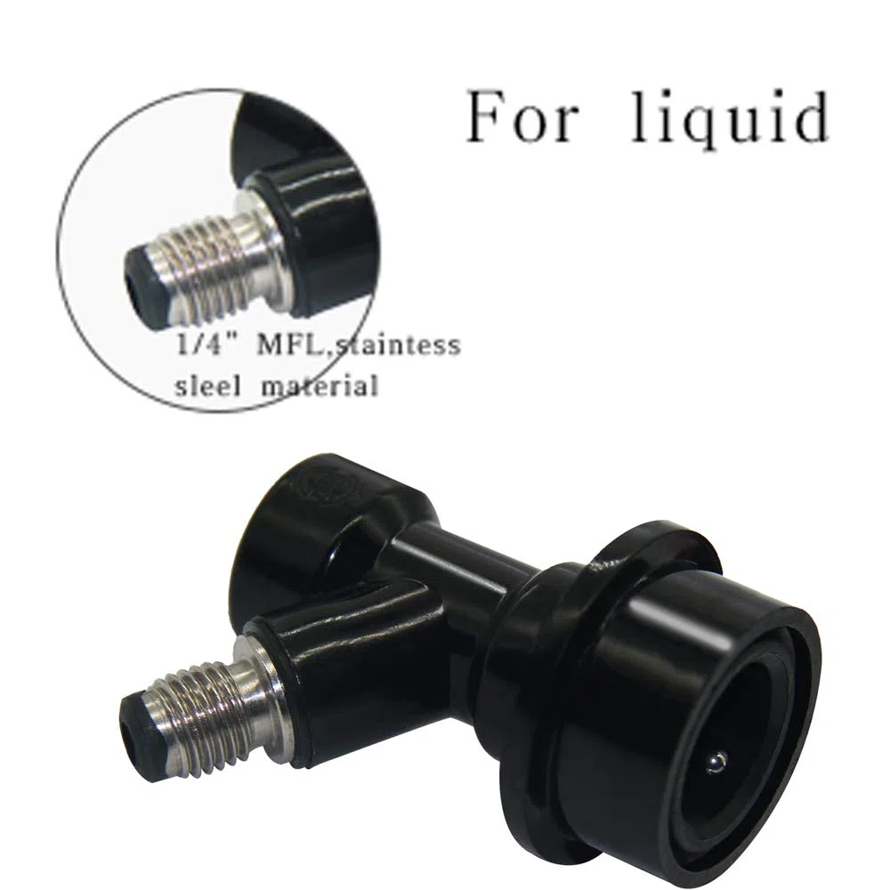 PERA 2 Paia Ball Lock MFL Gas & Liquido barilotto di Birra Quick Disconnect Set accoppiatore barile, plastica, Acciaio Inossidabile, Grigio e Bianco