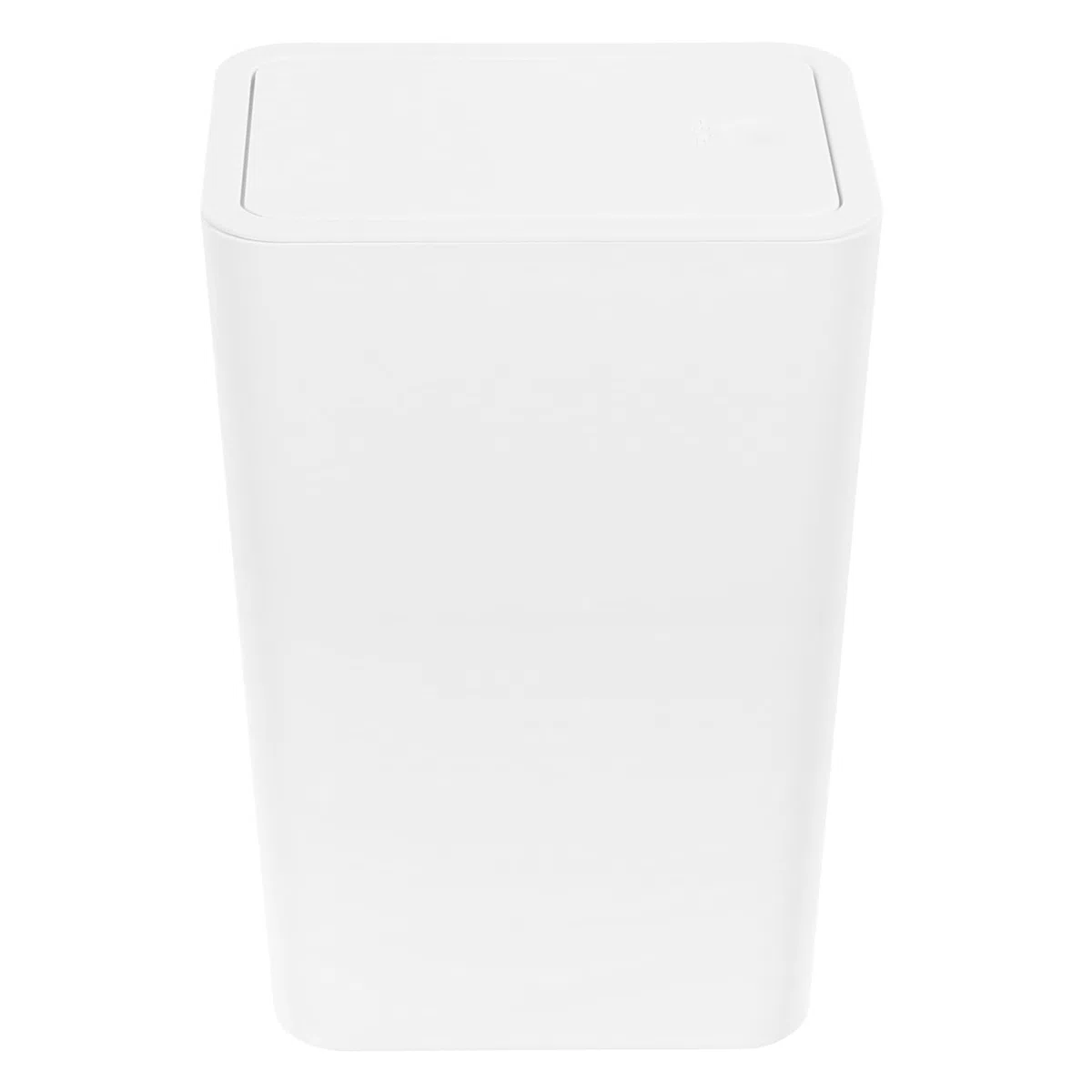 3 x 9L Pattumiera con coperchio, in plastica (PP), pattumiera piccola per cucina, bagno o ufficio, rettangolare, 22,2 x 15,7 x 33 cm, Nero, Bianco, Grigio