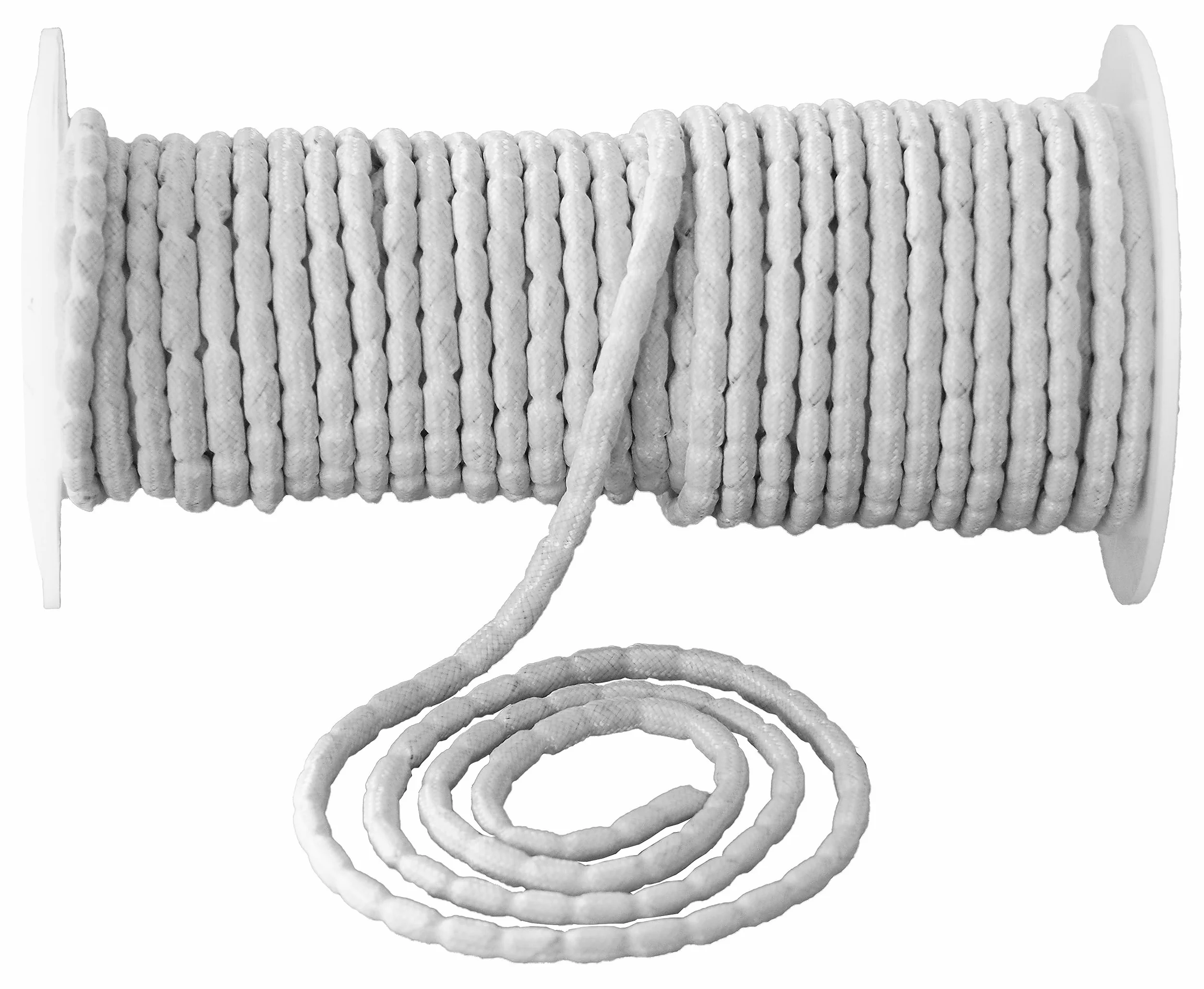 dekondo Cordoncino al piombo per tende e tende, tessuto bianco, diverse lunghezze, diversi pesi (50 g/m, 10)