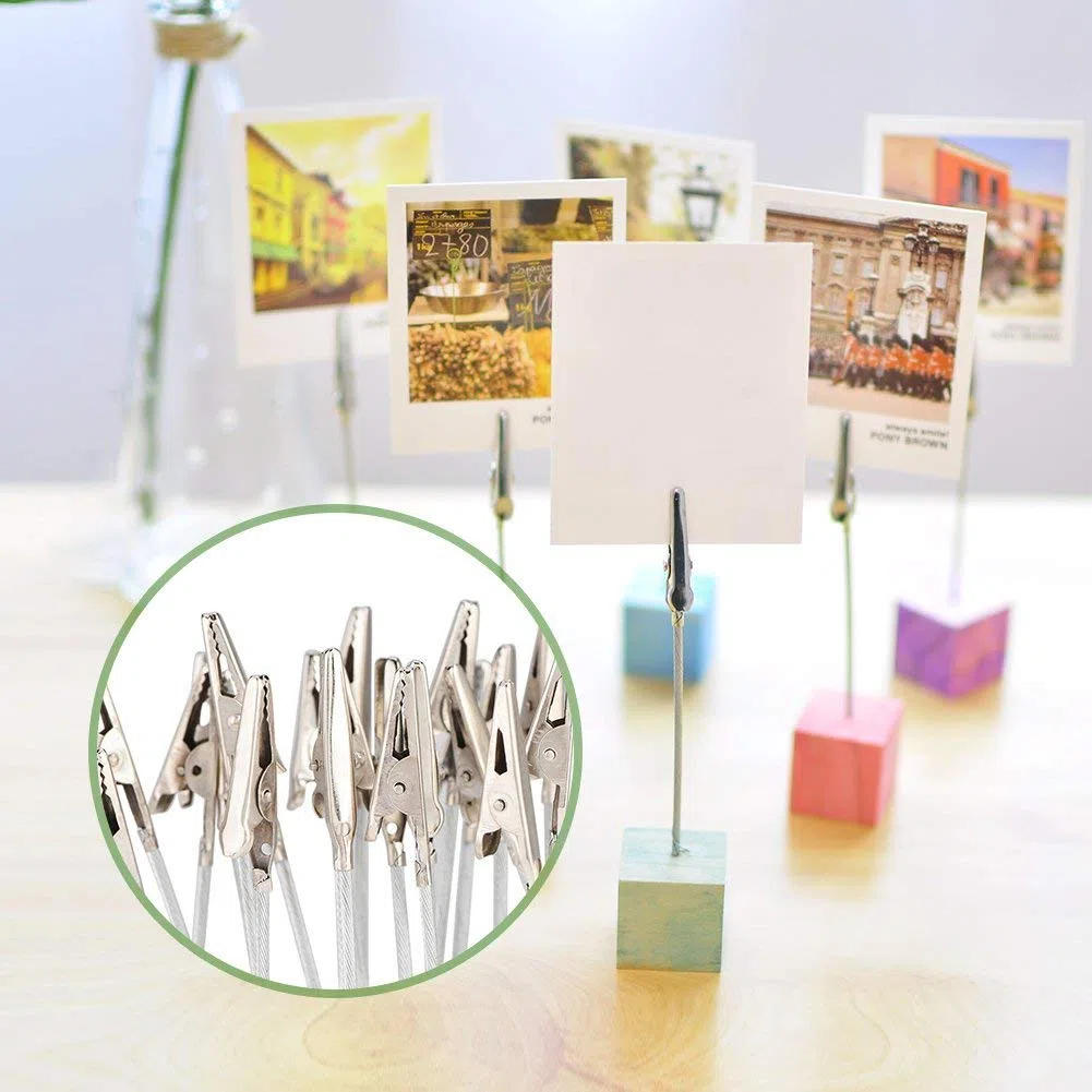 50 Pz/set Portafoto Clip per Filo Clip per Foto Clip per Filo Artigianale Fai da Te Porta Carta per Memo Foto Immagine Carta Nota Clip Decorazione