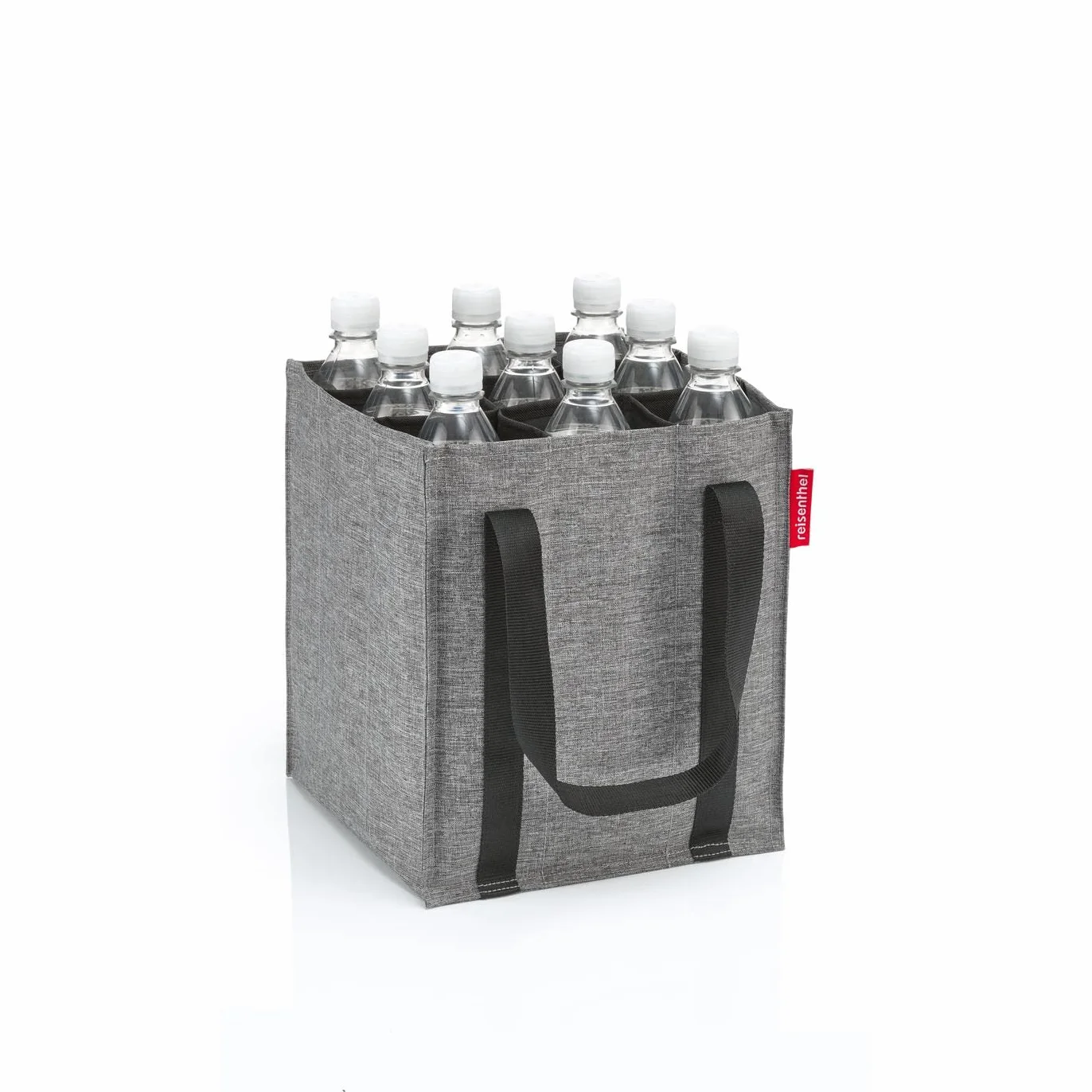 reisenthel bottlebag twist silver - 9 scomparti, facile riciclaggio delle bottiglie, cinghie di trasporto