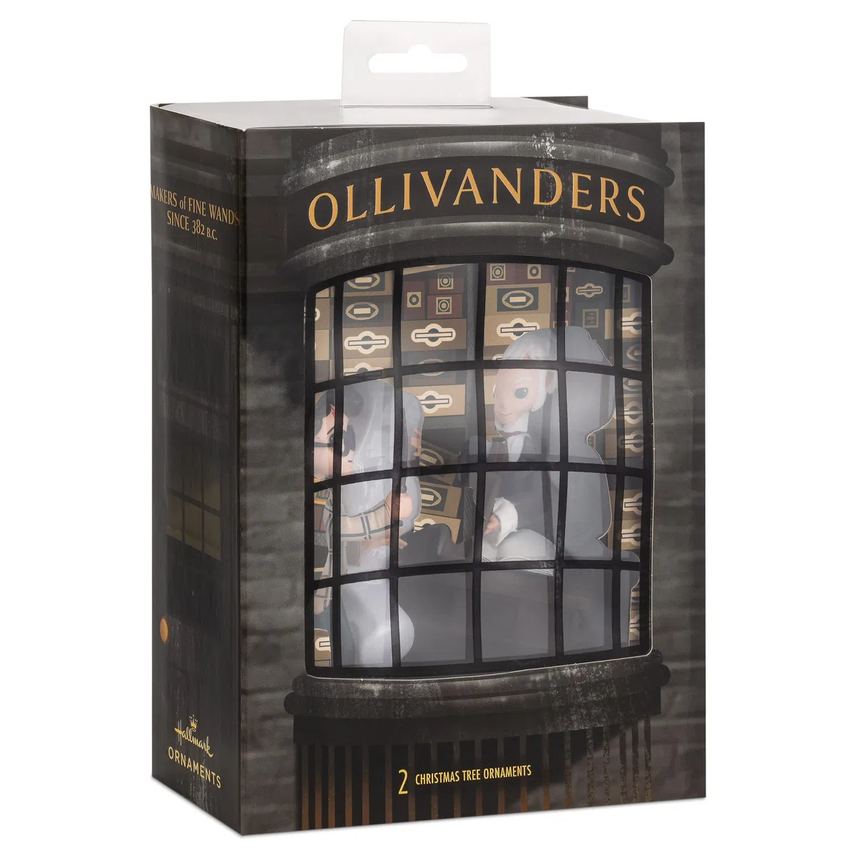 Hallmark Storied Moments - Decorazione per Albero di Harry Potter e Ollivander in Resina - Ornamento Natalizio da Appendere - Regalo per Natale