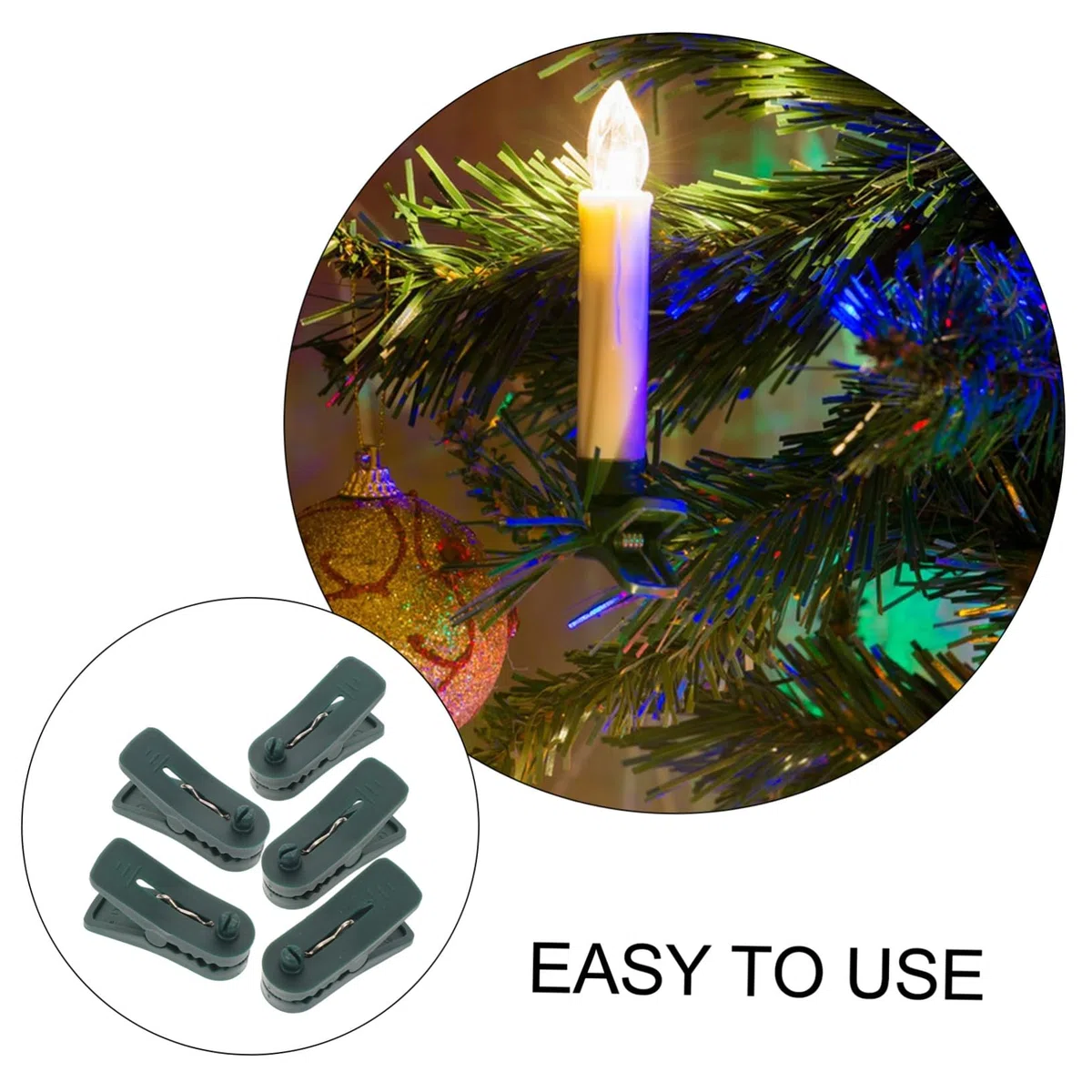 Uonlytech 30 Pezzi Di Clip Per Candele Per Albero Di Natale Clip Su Supporto Per Candele Conico Portacandele
