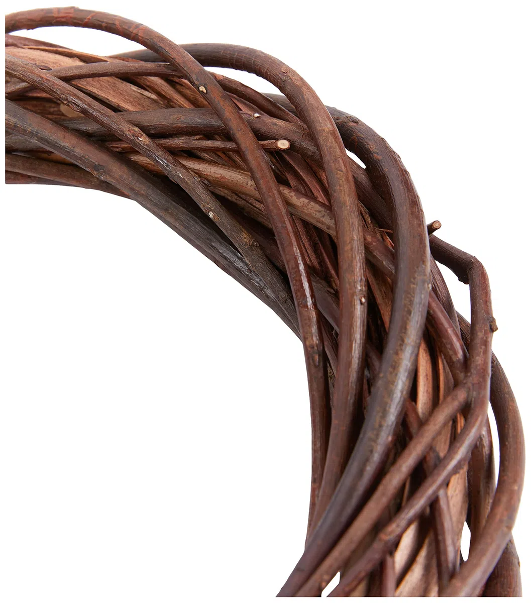 Rayher 65007000 Corona Decorativa in Vimini scortecciato, Diametro 25 cm x 6 cm (Confezione da 3)
