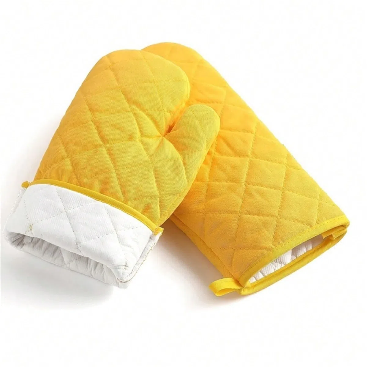 Set di 4 guanti da forno e presine, alta resistenza al calore, 500 gradi, extra spessi, lunghi, guanti da cucina in cotone per cucinare (30,5 cm, verde)