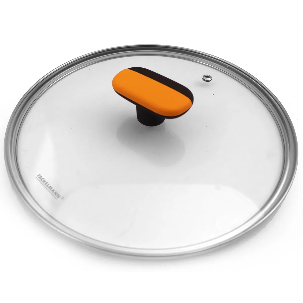 Fackelmann Coperchio in vetro temperato Ø28 cm, foro per la fuoriuscita del vapore, pomello anti-scottatura, spessore vetro 4 mm, Linea Soft Collection