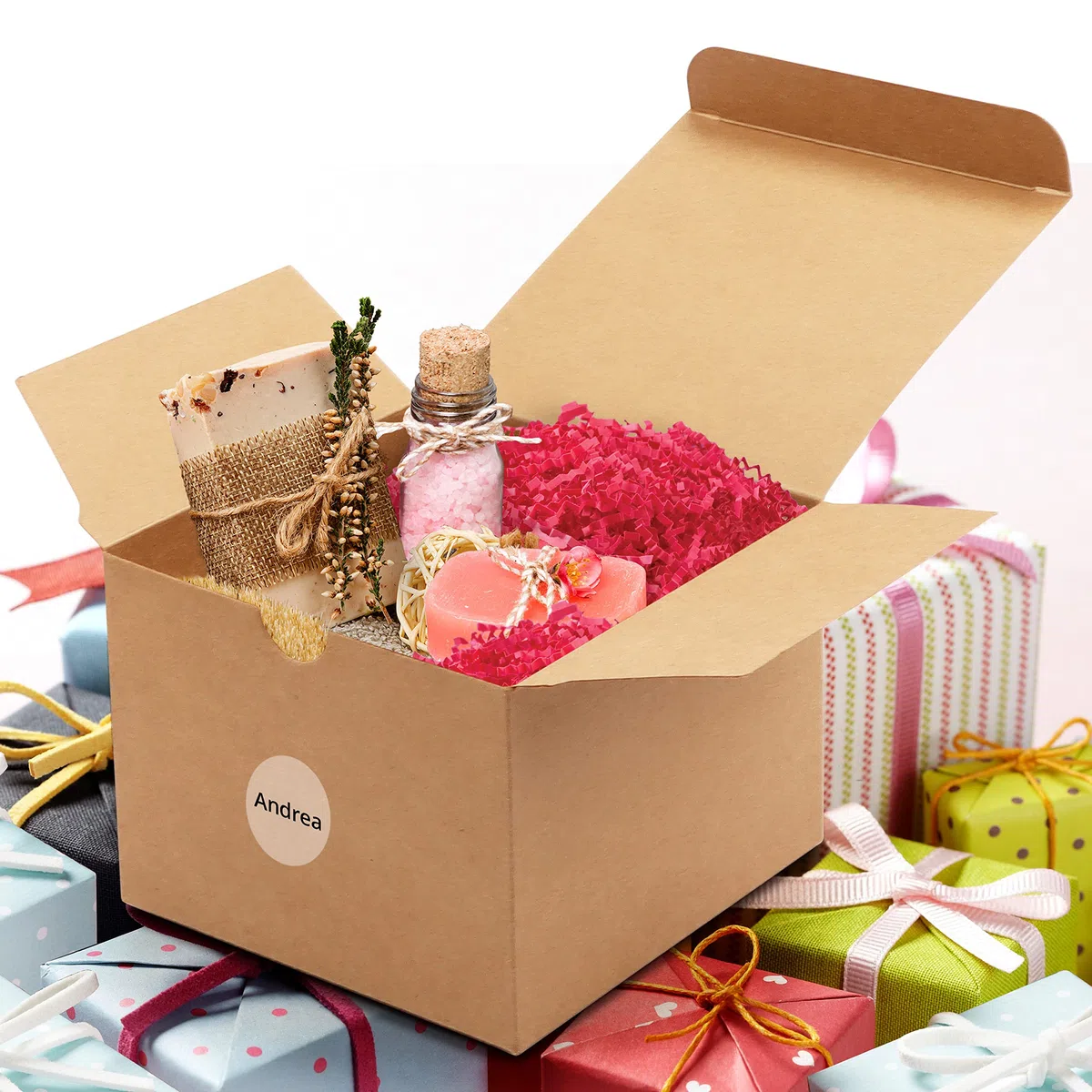 BELLE VOUS Scatole Regalo In Cartone Marrone 12 cm x 12 cm x 9 cm, 20-Pezzi