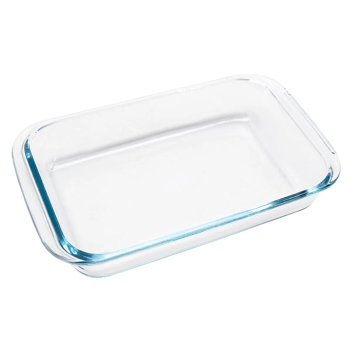 Pirofila Piccola in Vetro, 1 L Teglia per Lasagne in Vetro Borosilicato, 26 x 15 x 4,5 cm Teglia Rettangolare con Manici Larghi, Adatta a Microonde, Resistente al Calore