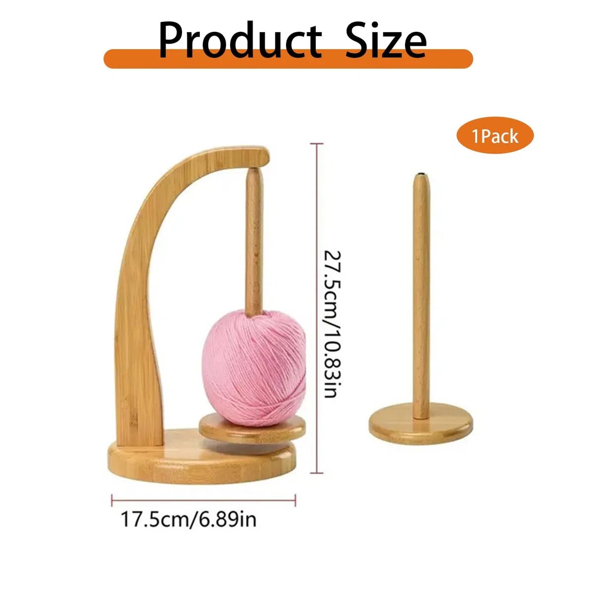 Avvolgitore per Lana, avvolgitore Rotante per Filati, Porta Rocchetto Magnetico, per Accessori da Lavoro a Maglia, Regalo, avvolgitore per Filati e Porta Rocchetto (Legno)