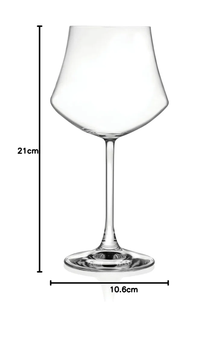 RCR Cristalleria Italiana S.p.a. Linea Ego | Calici da Acqua e Vino in Vetro Bicchieri Moderni Set 6 Biccheri di Cristallo da 50 Cl