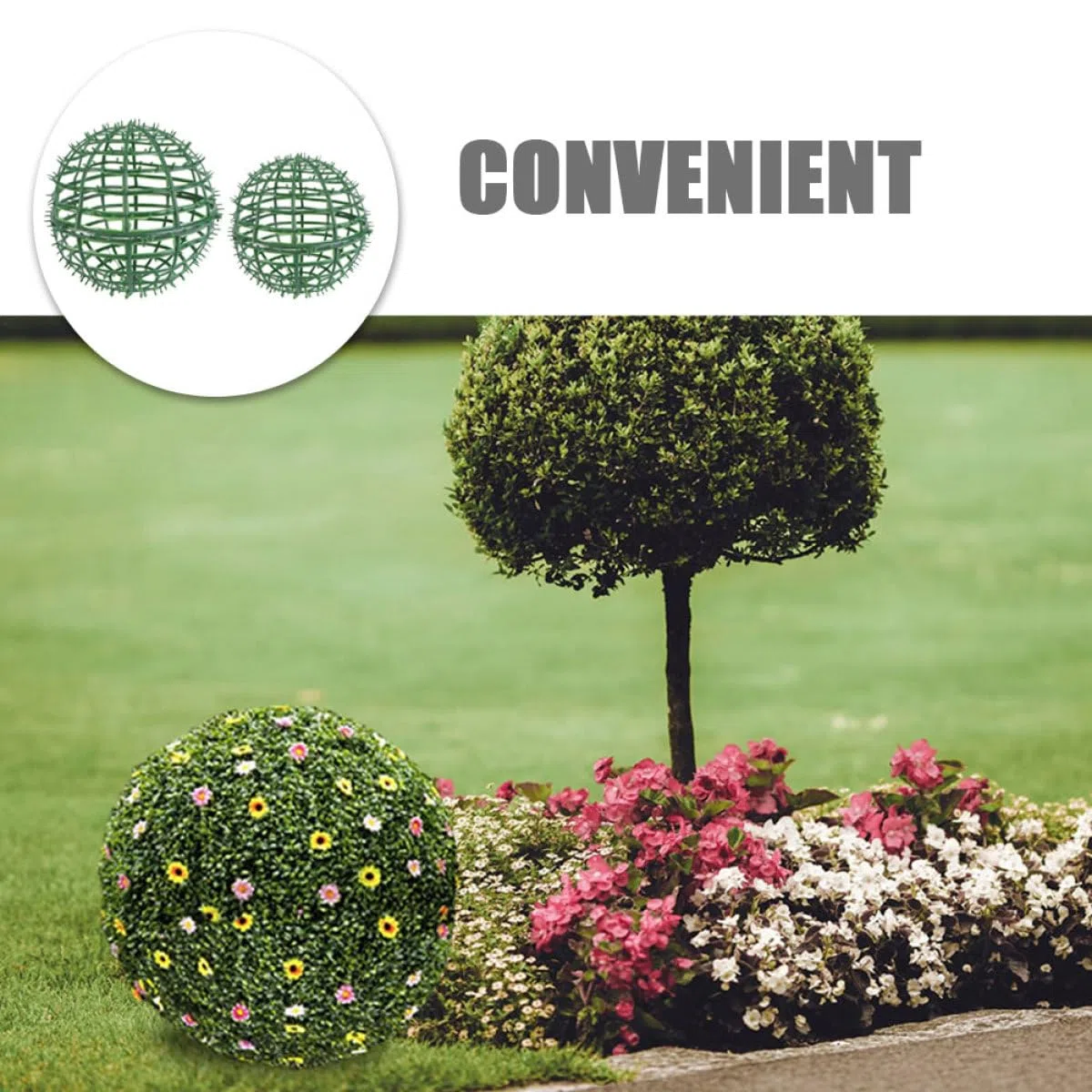 Porta di Artificiale in Plastica Riutilizzabile 2 Pezzi, Resistente e Decorativo per Feste, Giardinaggio, Supporto per Composizioni Floreali