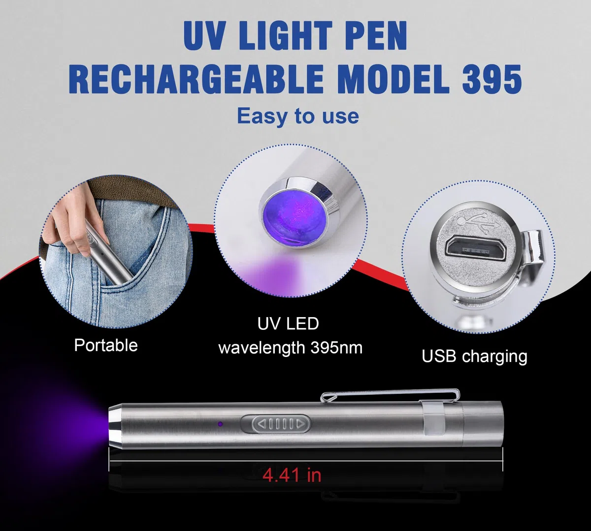 60g Resina UV con Lampada UV, Colla UV con Luce Ricaricabile, 5 Secondi Adesivi di Colla UV a Cura Rapida, Kit di Riparazione Trasparente per Saldatura in Resina, Legame di Gioielli, Plastica, Vetro