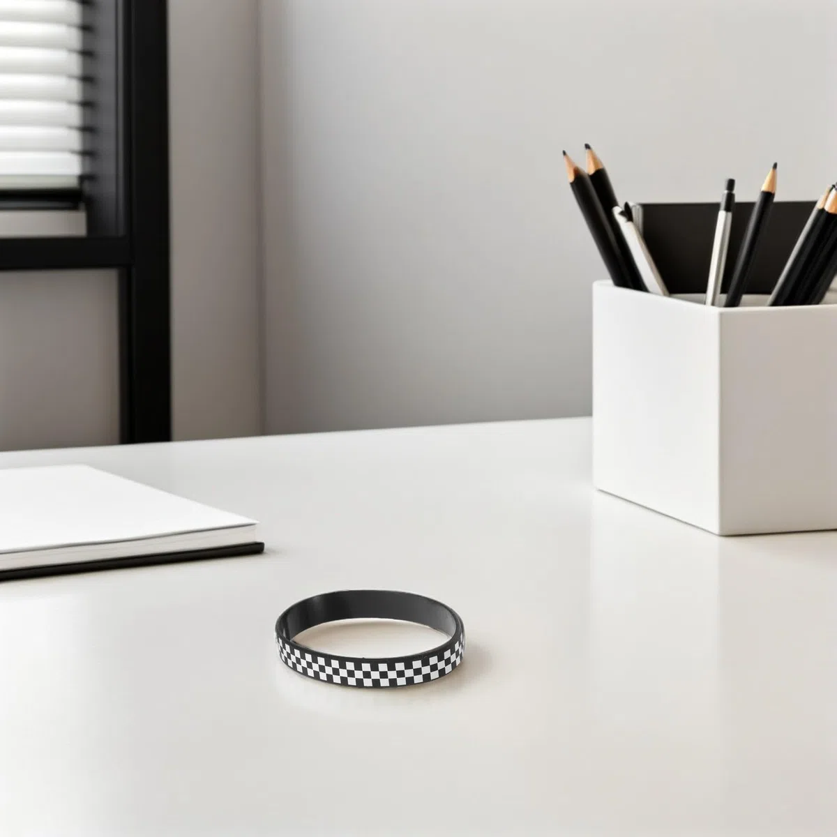 Zerodeko 40 Pezzi Braccialetti in Silicone Nero e Bianco a Scacchi Design Sportivo per Feste e Concerti, Fasce da Polso Versatili e Facili da Abbinare per Appassionati di Corse
