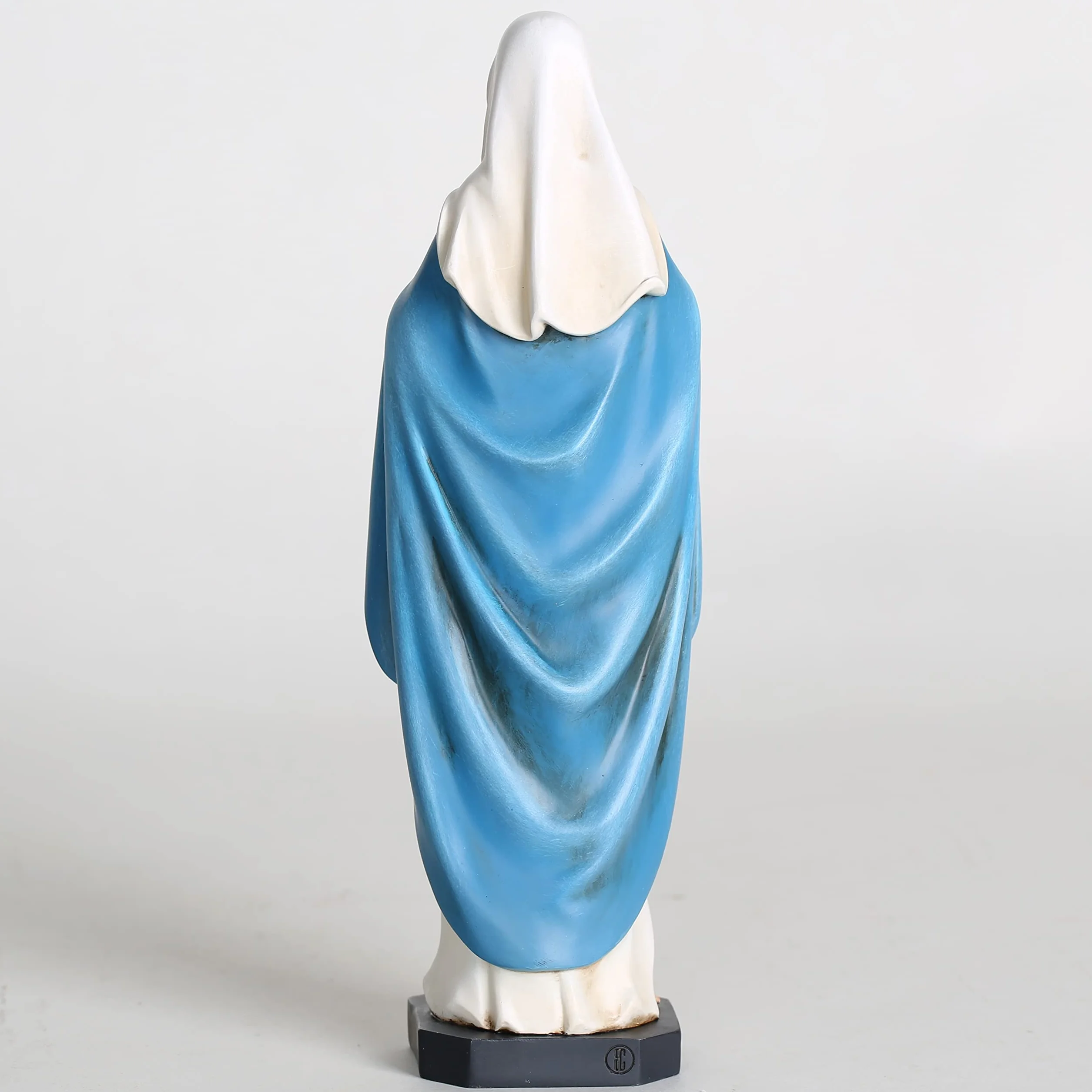 BC BUILDCLASSIC Statuetta cattolica del cuore immacolato di Maria, Beata Vergine Maria, figura materna per altare, regalo religioso per la casa, scultura rinascimentale dipinta a mano, 25,4 cm