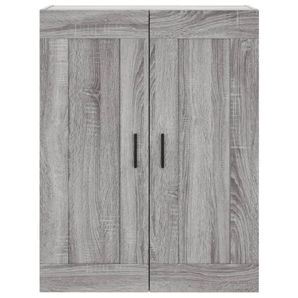 vidaXL Mobile a Parete Grigio Sonoma 69,5x34x90 cm Legno Multistrato, armadietto a Muro, portaoggetti pensile, pensile, pensile a Muro, Mobile pensile