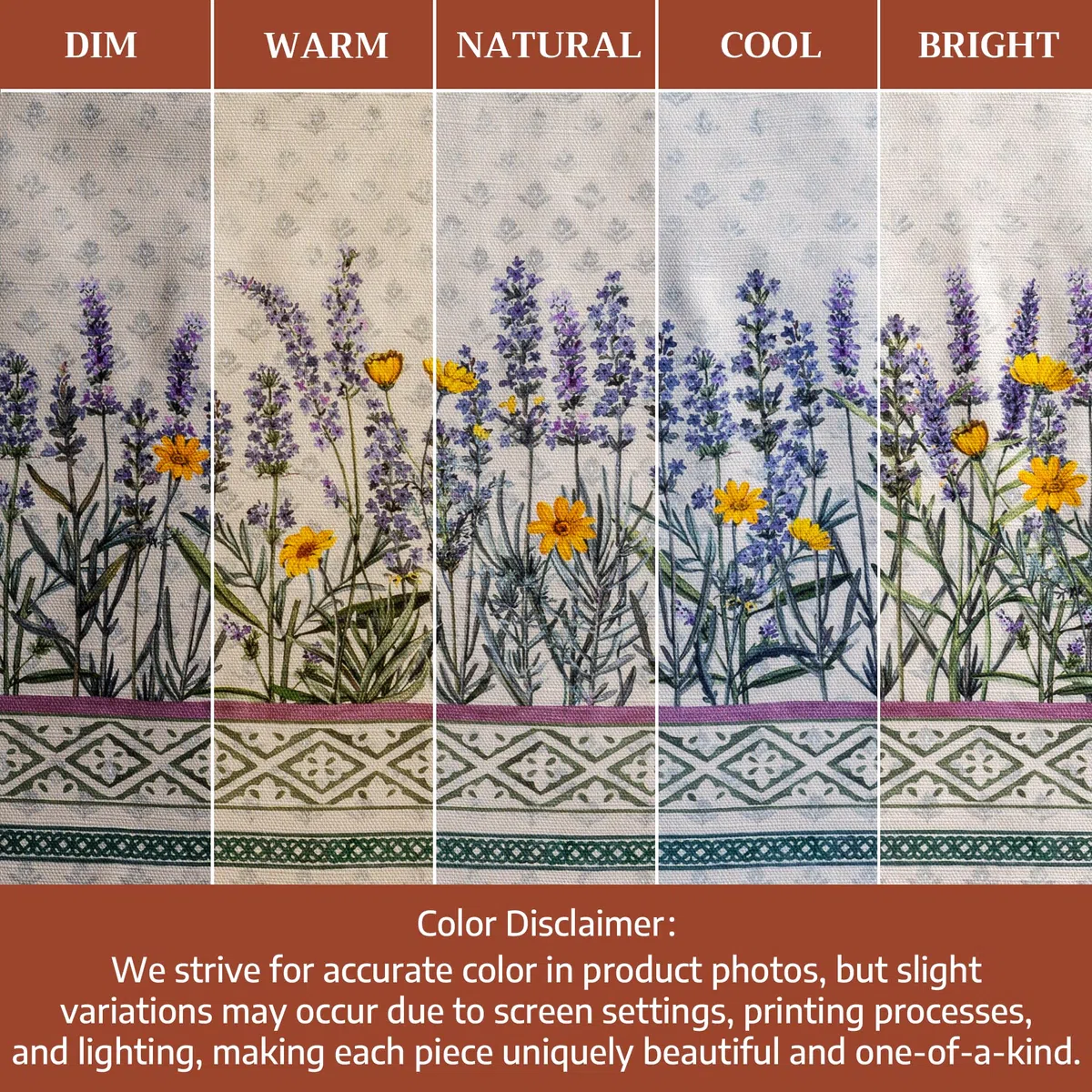 Maison d'Hermine Set di 4 tovagliette in 100% cotone, lavabili e riutilizzabili, per casa, cucina, sala da pranzo, feste, matrimoni, ristoranti, Primavera Estate (Fanny Lavender, 33 cm x 48 cm)
