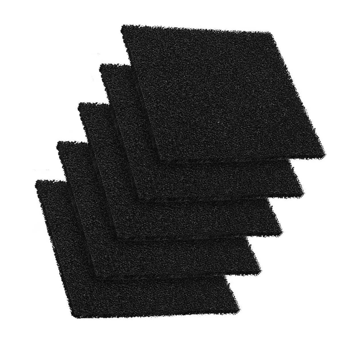 KICHOUSE 6 Pezzi Filtro a Carbone Sostitutivo Quadrato per Bidone Compost, Spugne Filtranti Antiodore Compatte per Pattumiera Cucina, Accessori Filtrazione Rimuovi Odori Bidoni Rifiuti