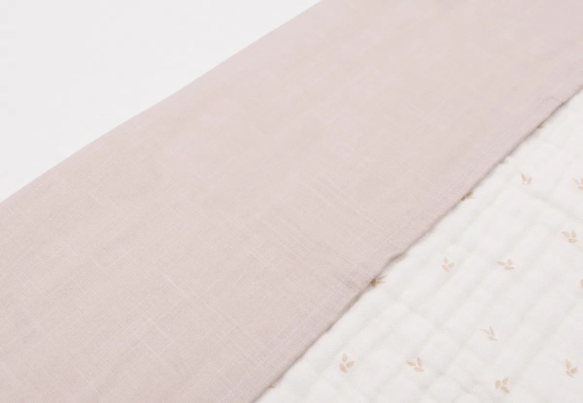 Jollein Lenzuolo con angoli elasticizzati per culla, 120 x 150 cm, 100% cotone, certificato Oeko-TEX, effetto lino, beige