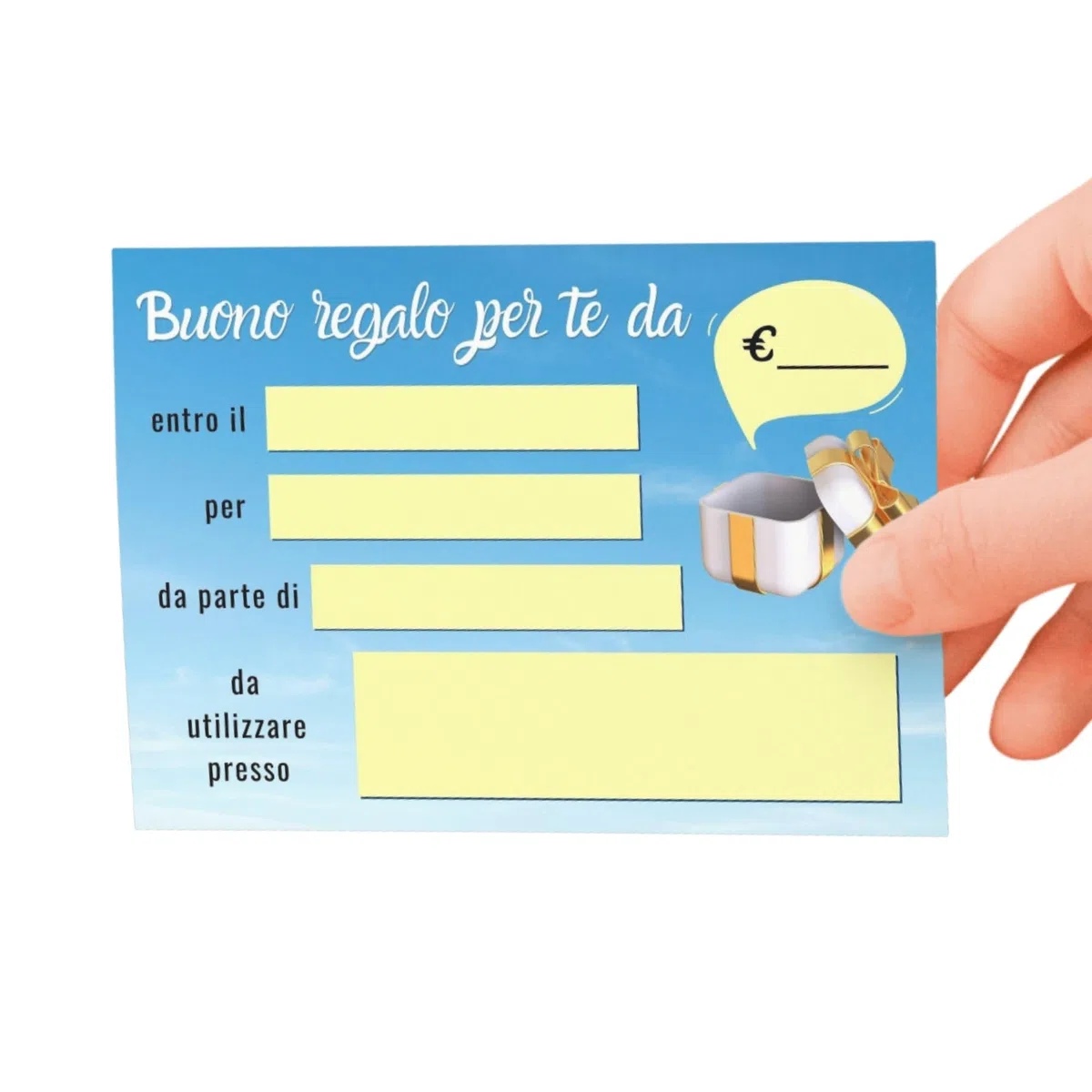 50 Buoni regalo coupon voucher idea originale da compilare per negozi di ogni tipologia formato cm 15x10,5 in cartoncino plastificato gift card SUMMER