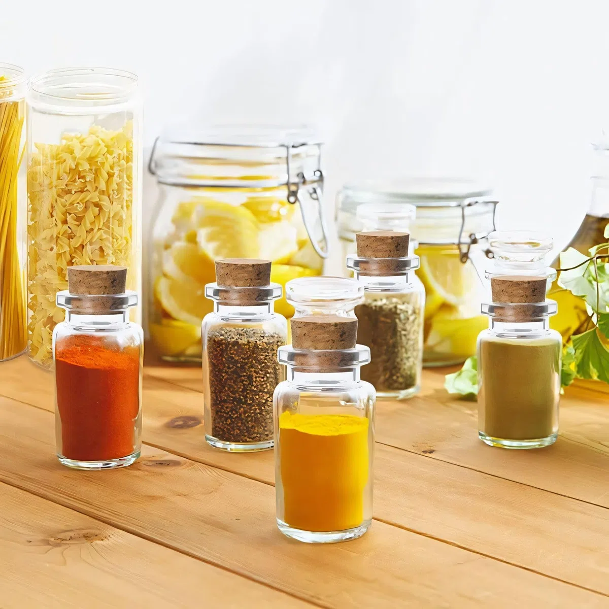 80pz Bottigliette di Vetro Piccole,8ml Vasetti Barattolini Vetro Piccoli con Tappo Sughero,Bottiglie Mignon per Porta Spezie, Bomboniere e Marmellata,Decorazioni Artigianali fai-da-te